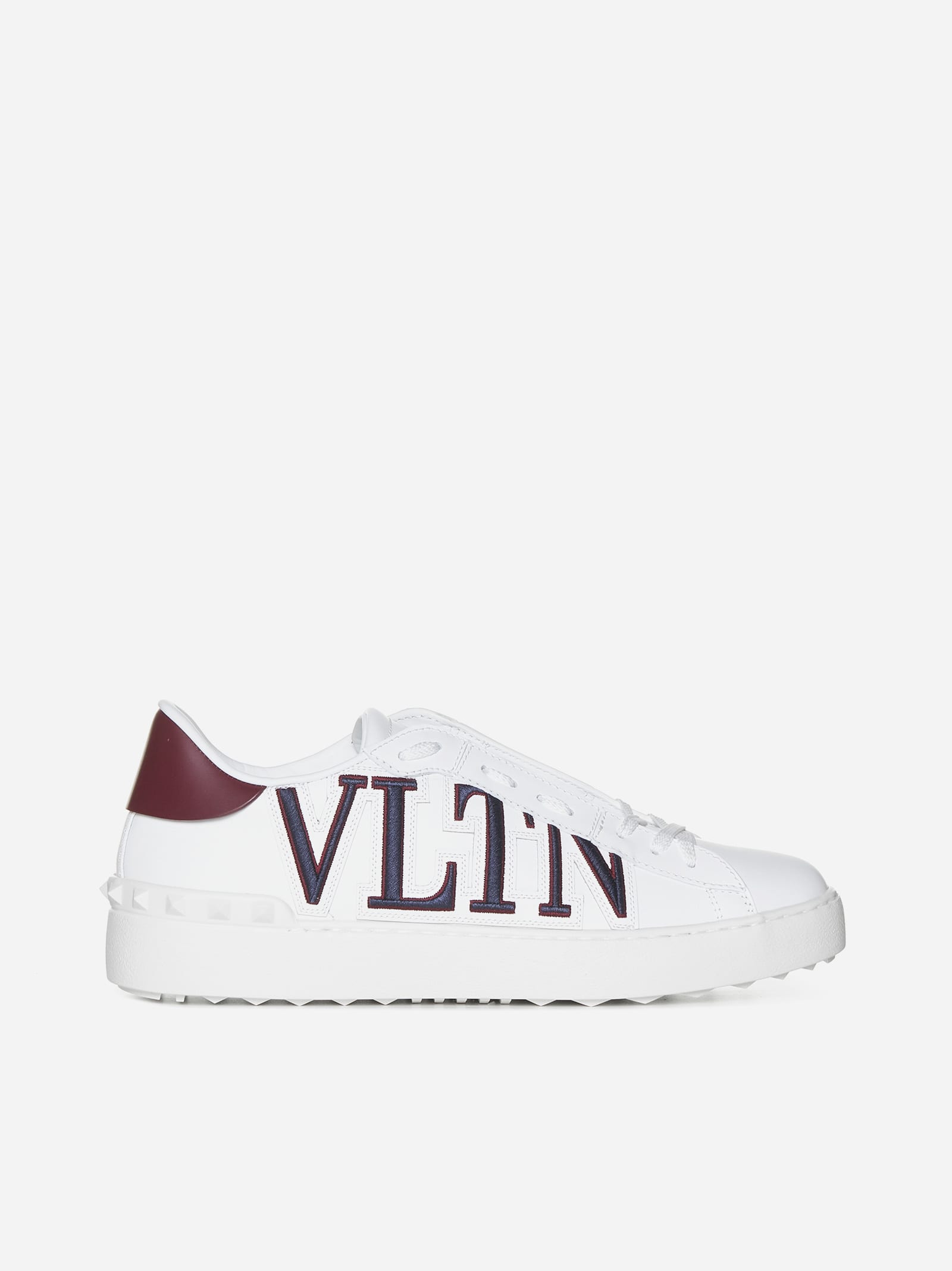 Valentino Vltn Open Leather Sneakers