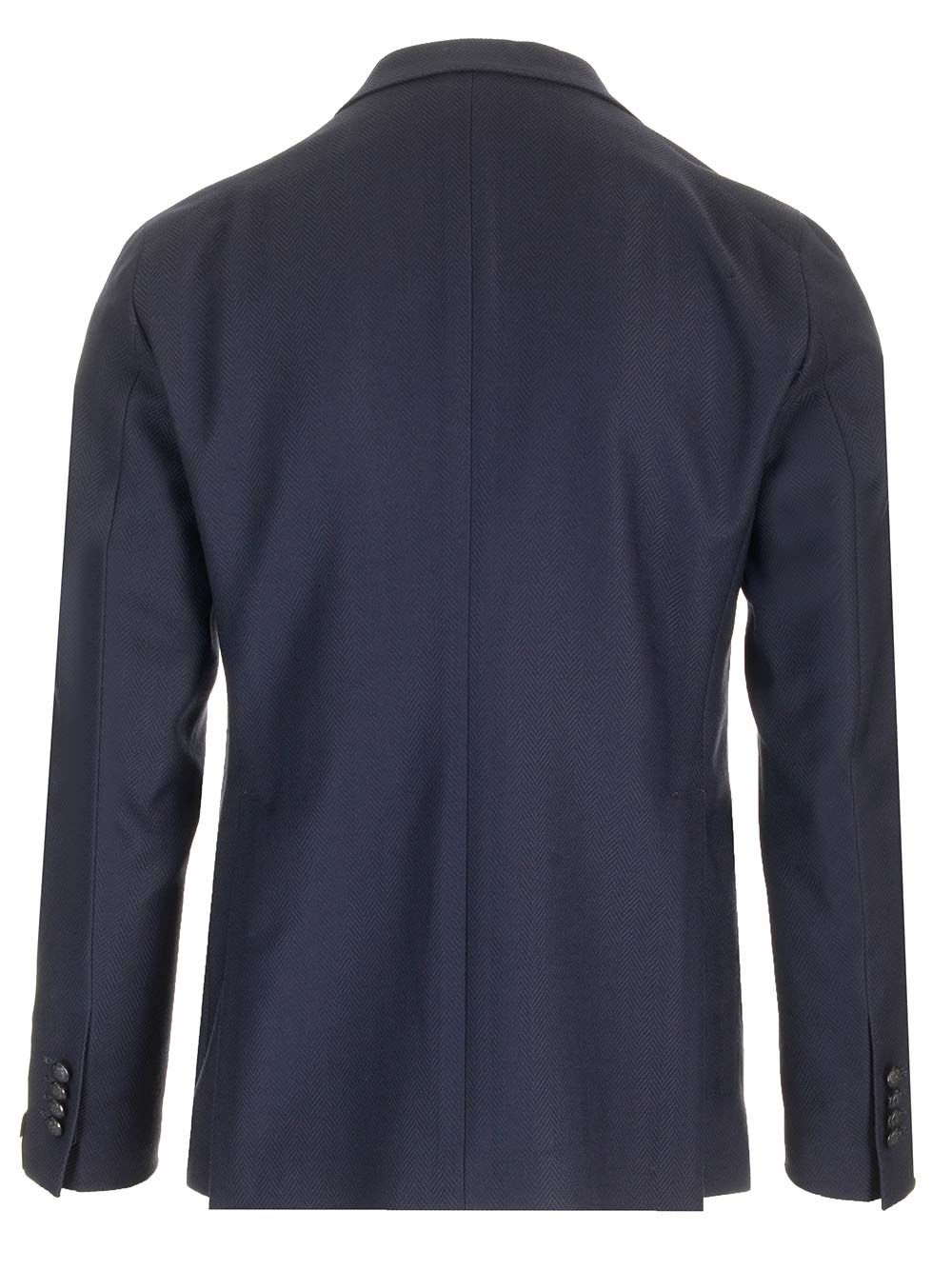 Shop Tagliatore Classic Two-button Montecarlo Blazer In Blue