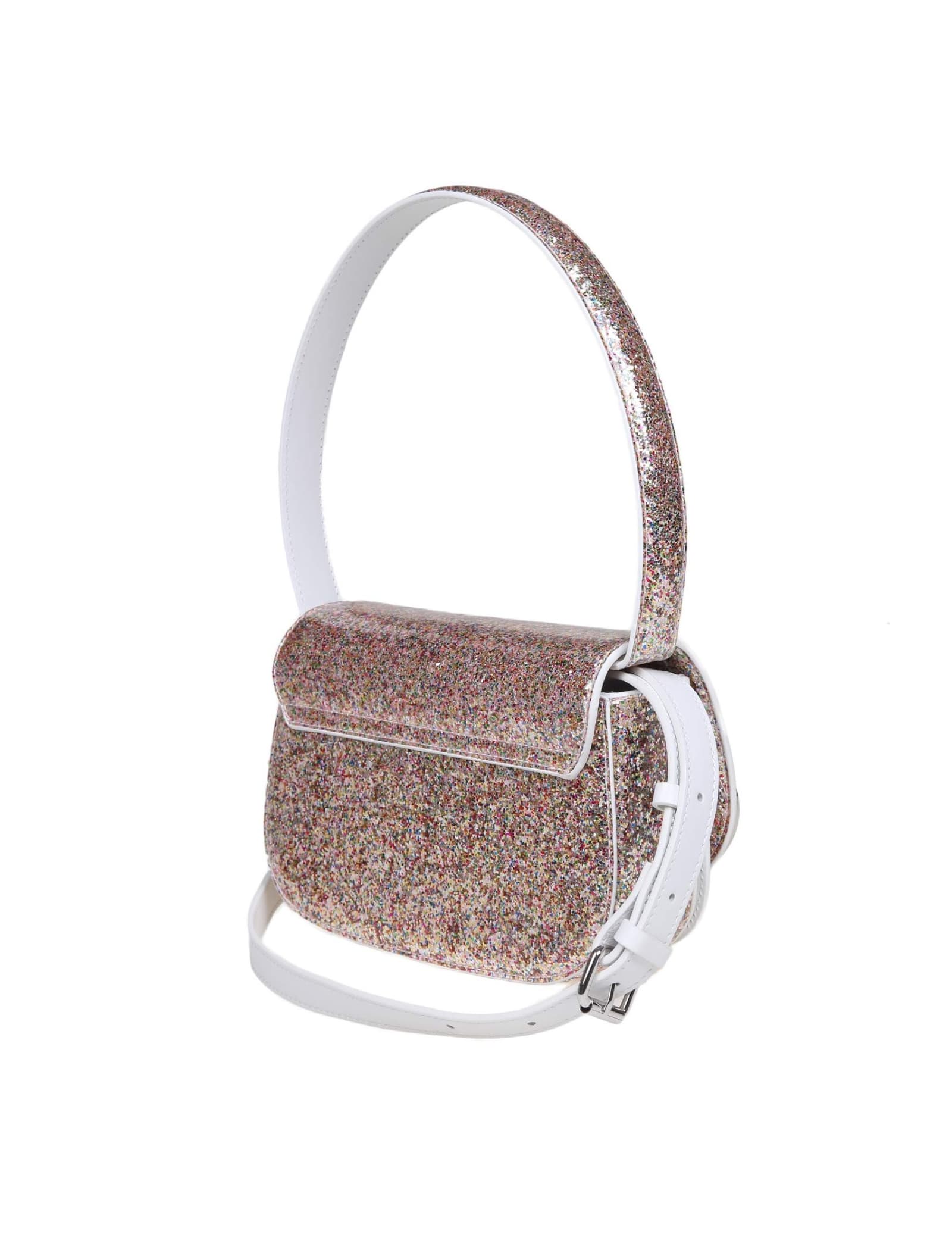 Shop Diesel 1dr Shoulder Bag In Multicolored Leather