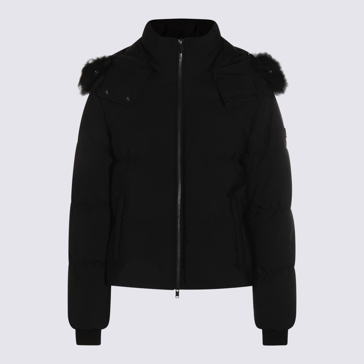 Moose Knuckles Black Down Jacket In Black