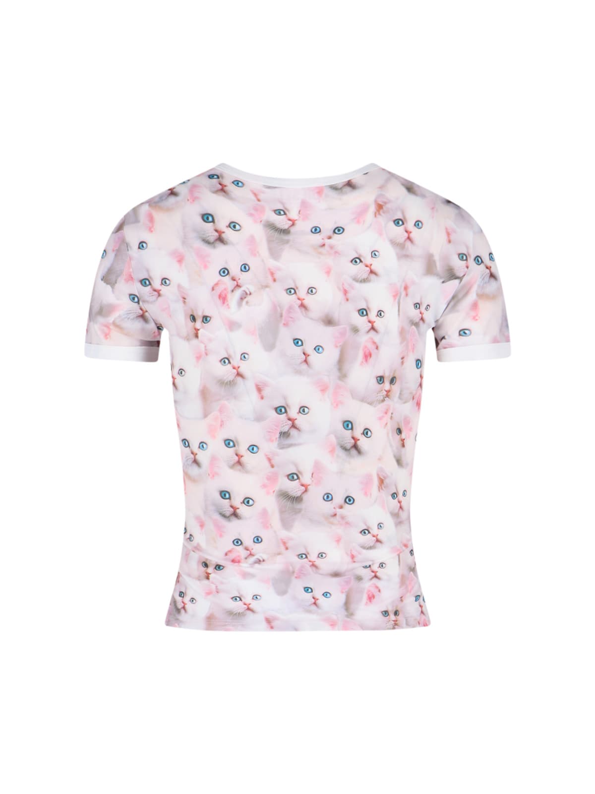 Diesel Cat-print T-shirt With Short Sleeves Throughout In Multi