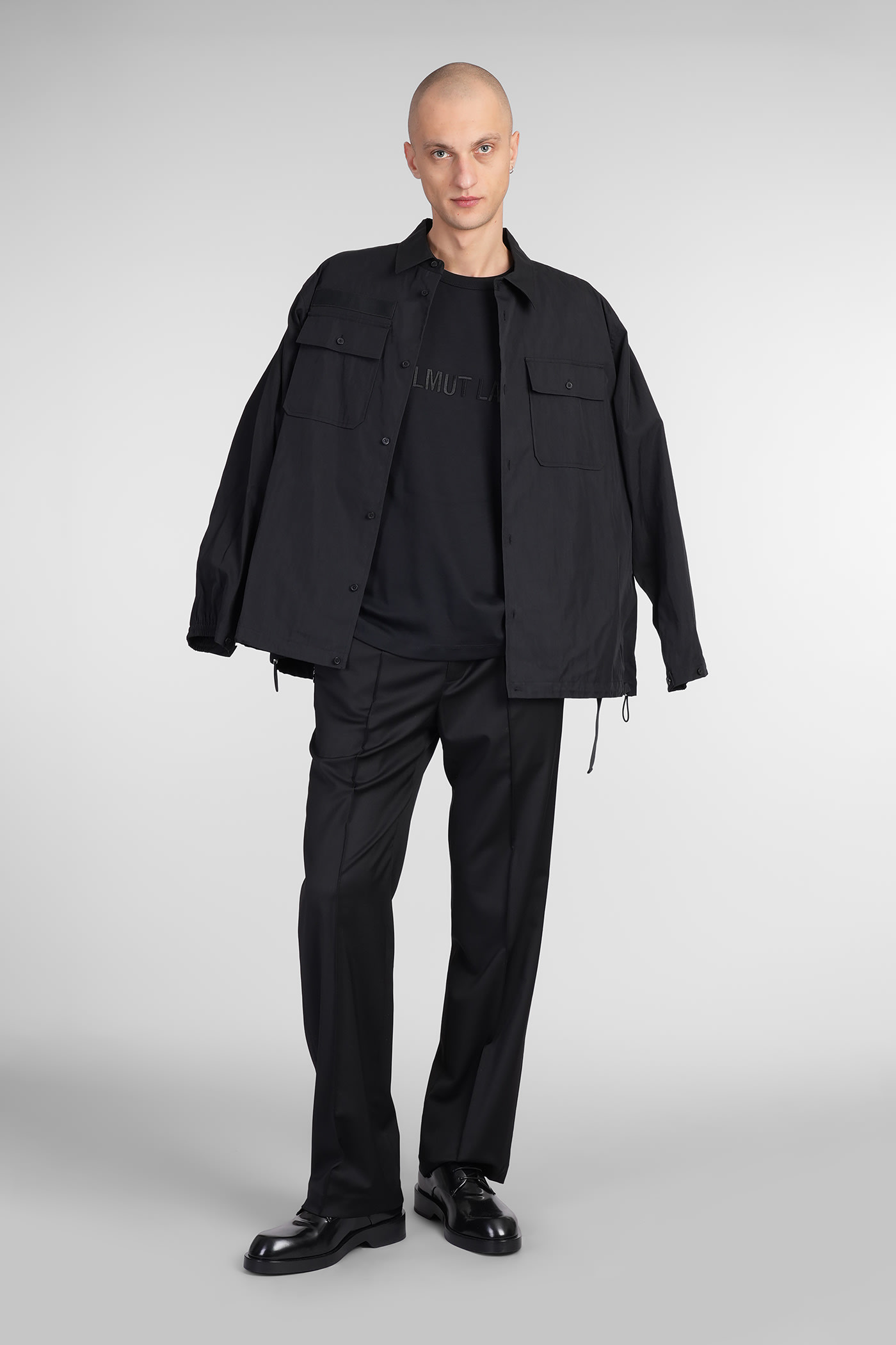 Helmut Lang Men's Uniform Long Sleeve Shirt Black In Black