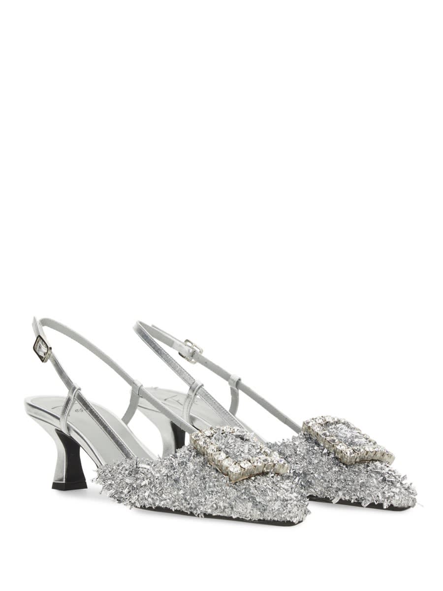Shop Roberto Festa Slingback Stefy In Silver