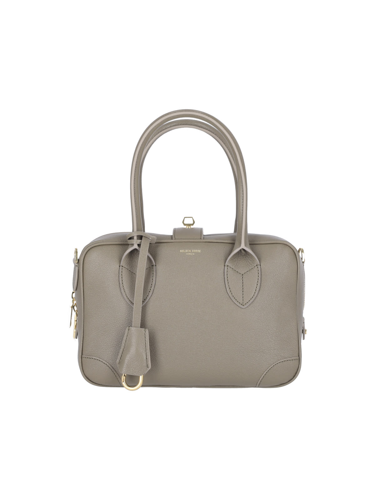 Golden Goose Logo Handbag In Gray