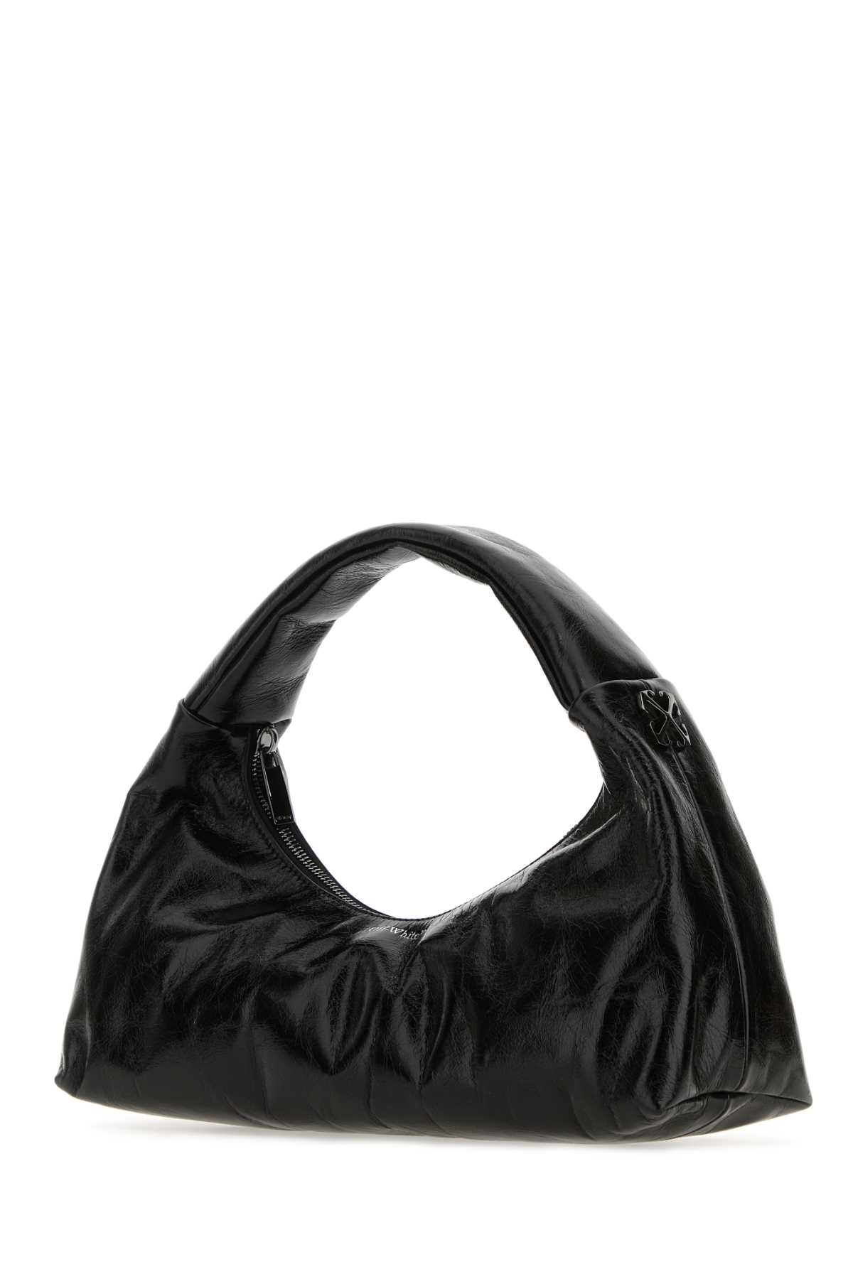 Shop Off-white Black Leather Arcade Shoulder Bag