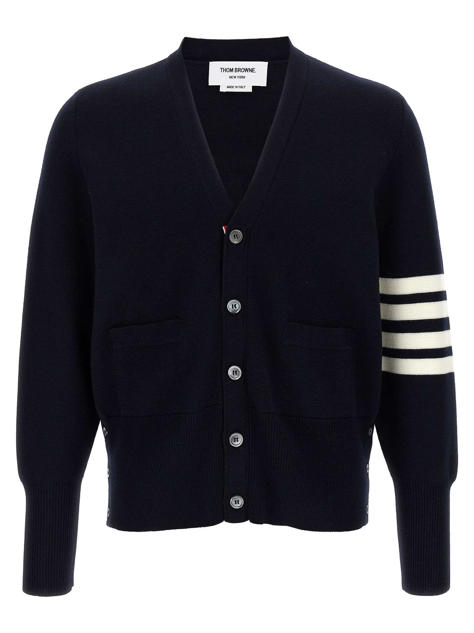 4-bar Wool Cardigan
