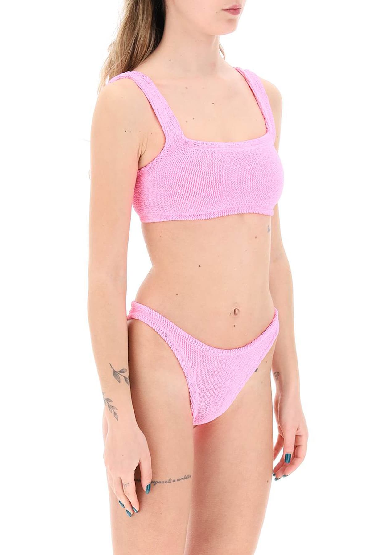 Shop Hunza G Xandra Bikini Set In Bubblegum (pink)