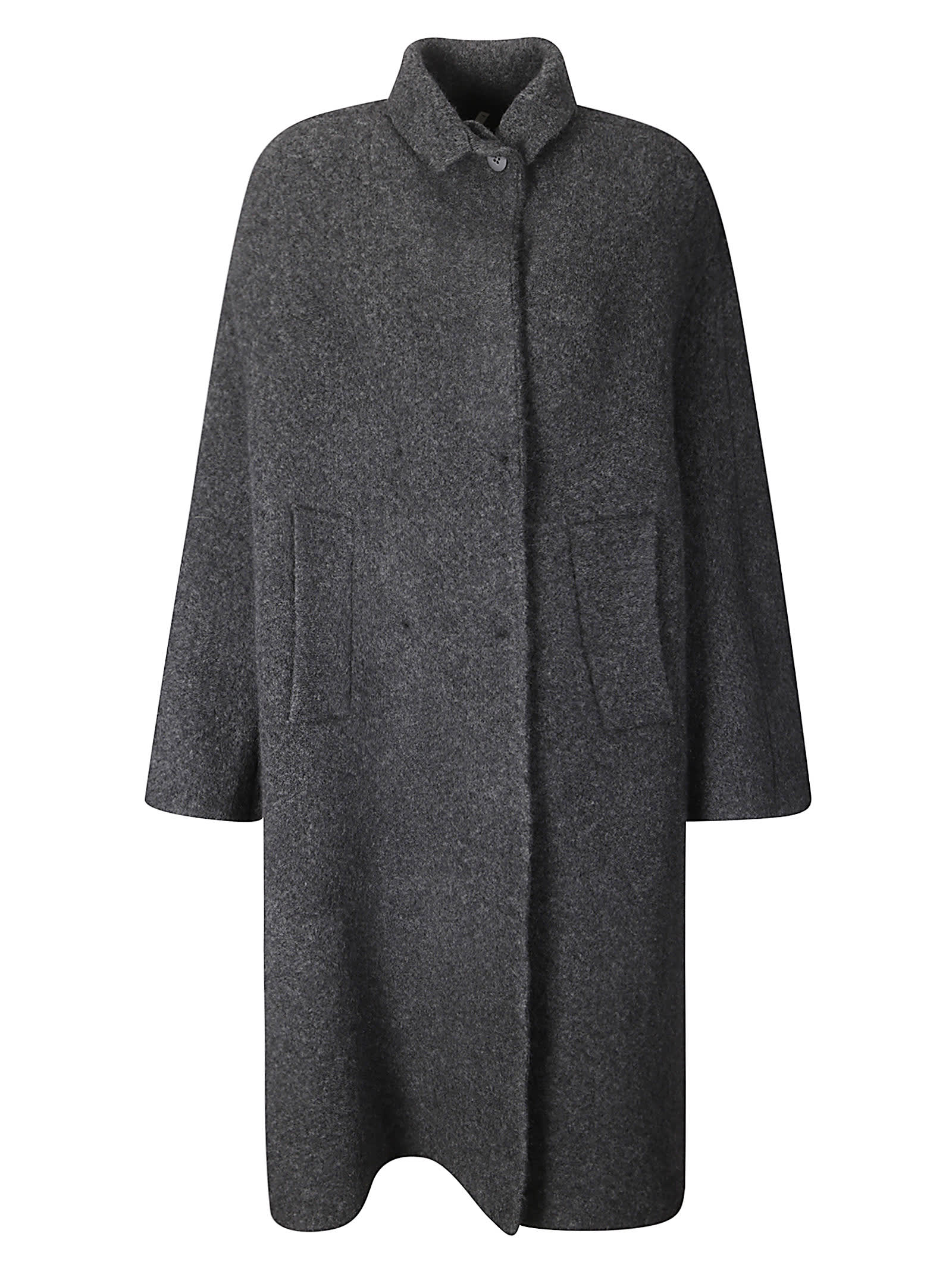 Boboutic Double Breasted Coat In Gray