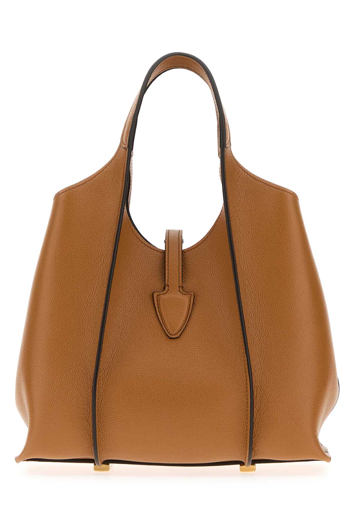 Tod's Caramel Leather Mini T Timeless Shopping Bag In Brown