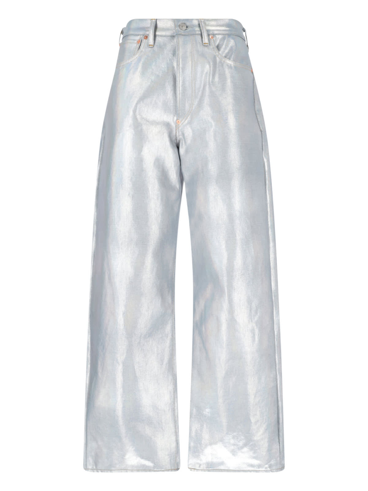Junya Watanabe X Levis Strauss Logo Straight Jeans In Metallic