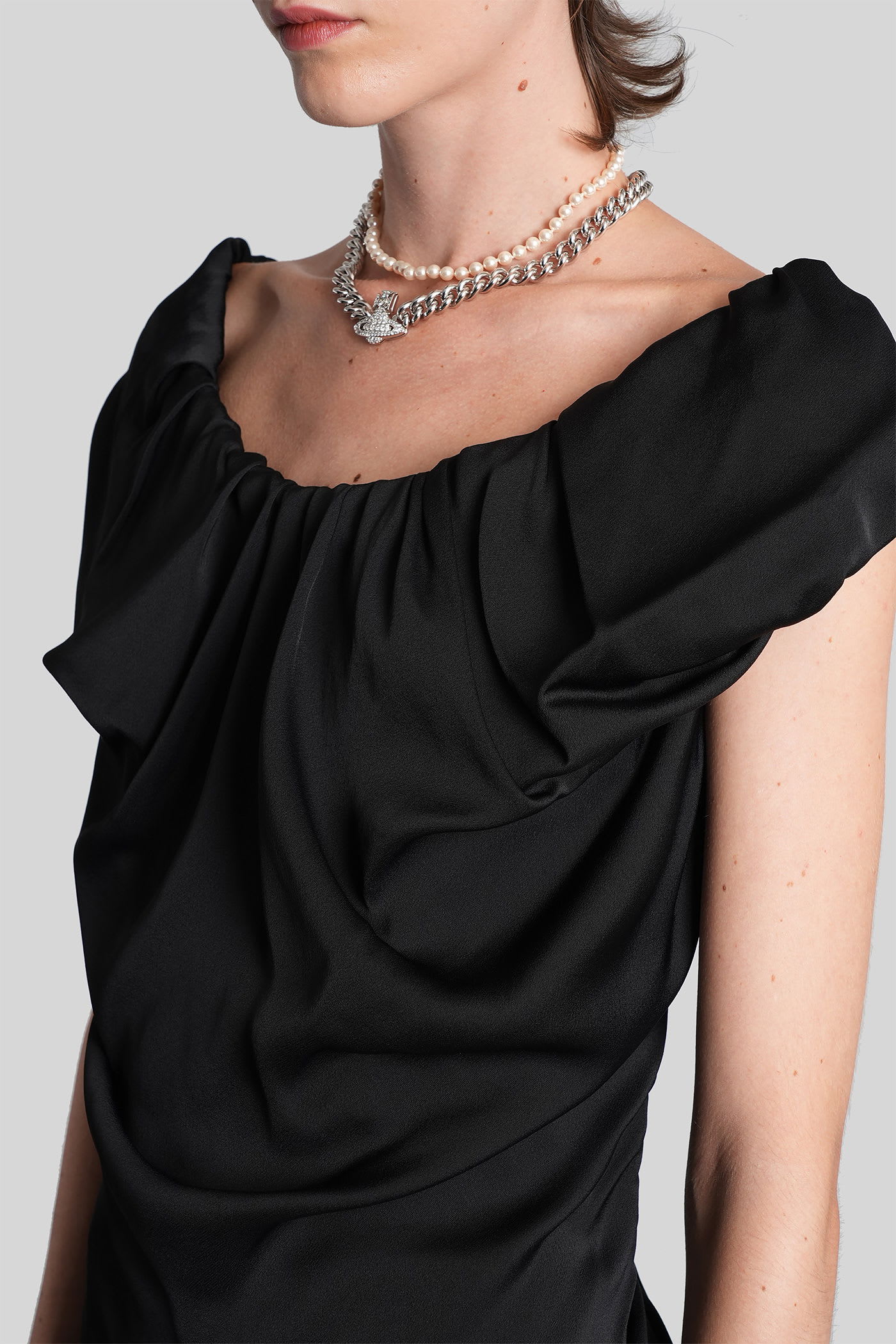 Vivienne Westwood Long Ginnie In Black Viscose In Black