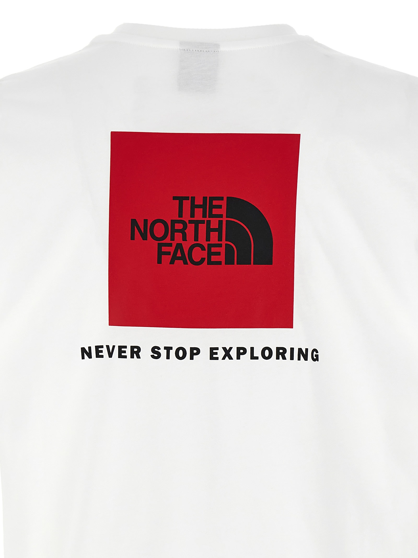 The North Face White T-shirt With Logo Printed On The Front And Back In Cotton Blend Man