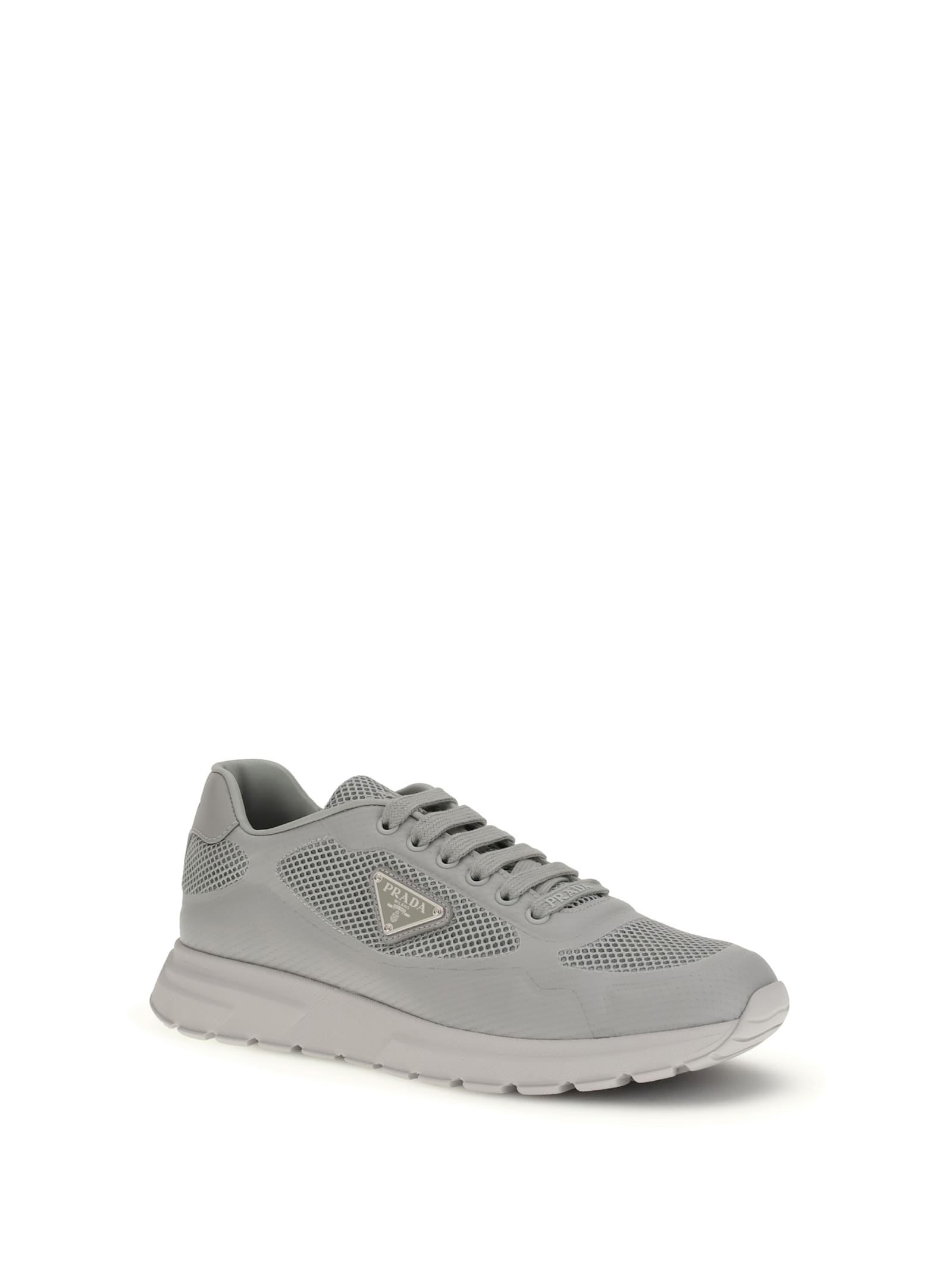 Prada Prax 2.0 Sneakers Made Of Fabric And Mesh In Gray
