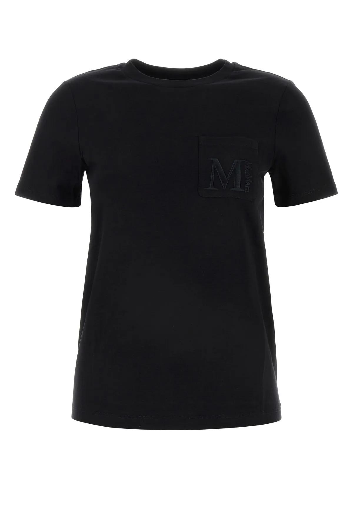 Shop 's Max Mara Black Cotton Madera T-shirt