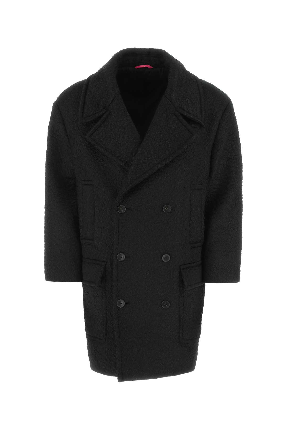 Black Wool Blend Coat