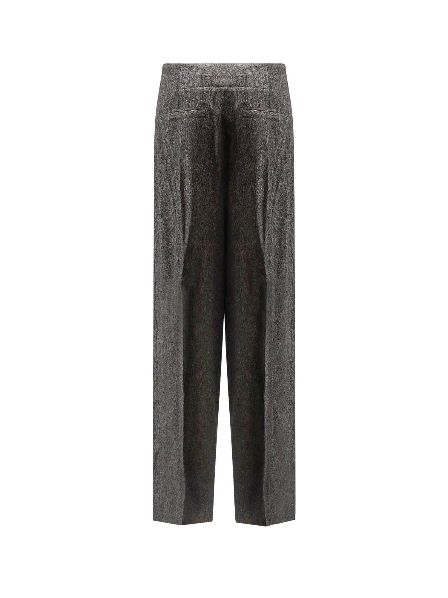 Hugo Boss Telda Viscose And Virgin Wool Trousers In Black