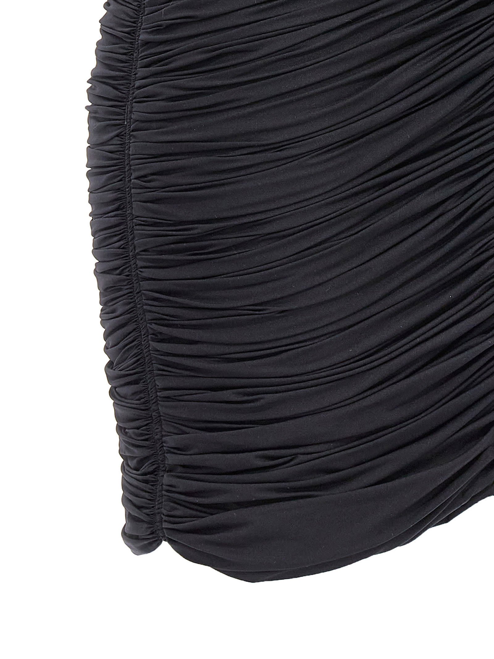 Shop Mugler Draped Minidress In Black