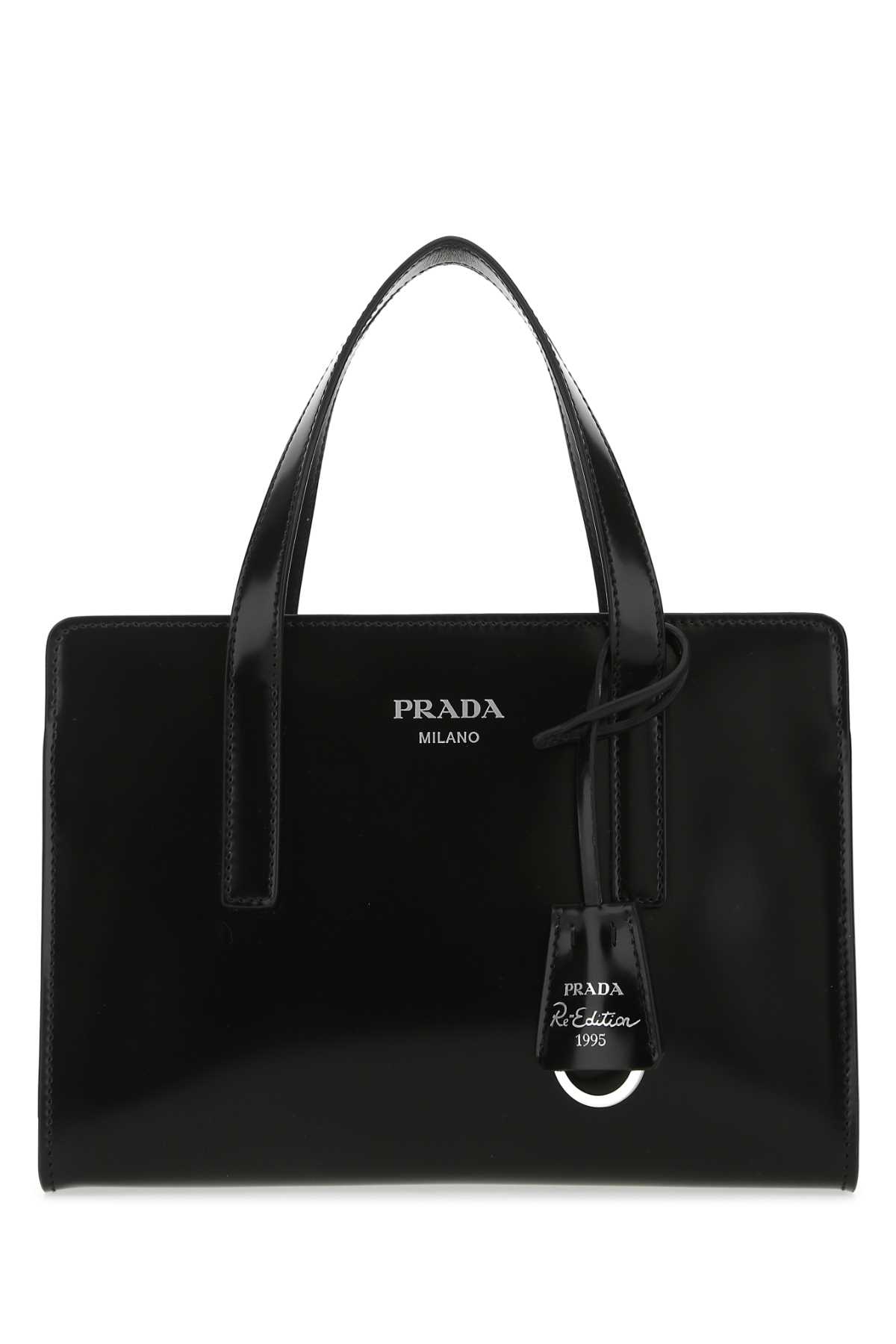 Shop Prada Black Leather Re-edition 1995 Handbag In F0002