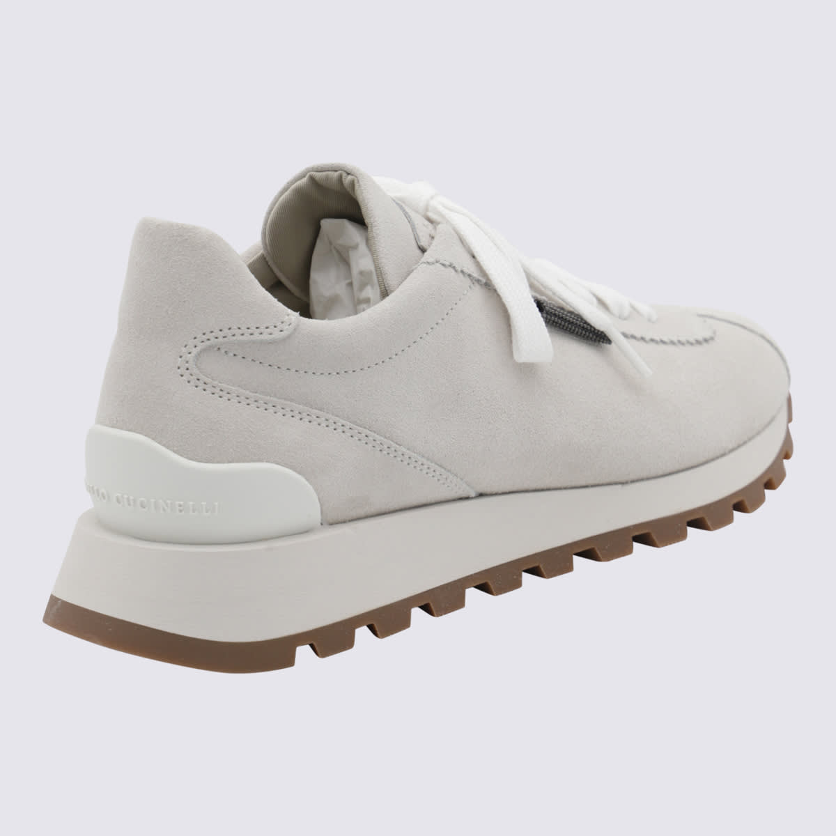 Brunello Cucinelli Sneakers With Iconic Embellishments In White