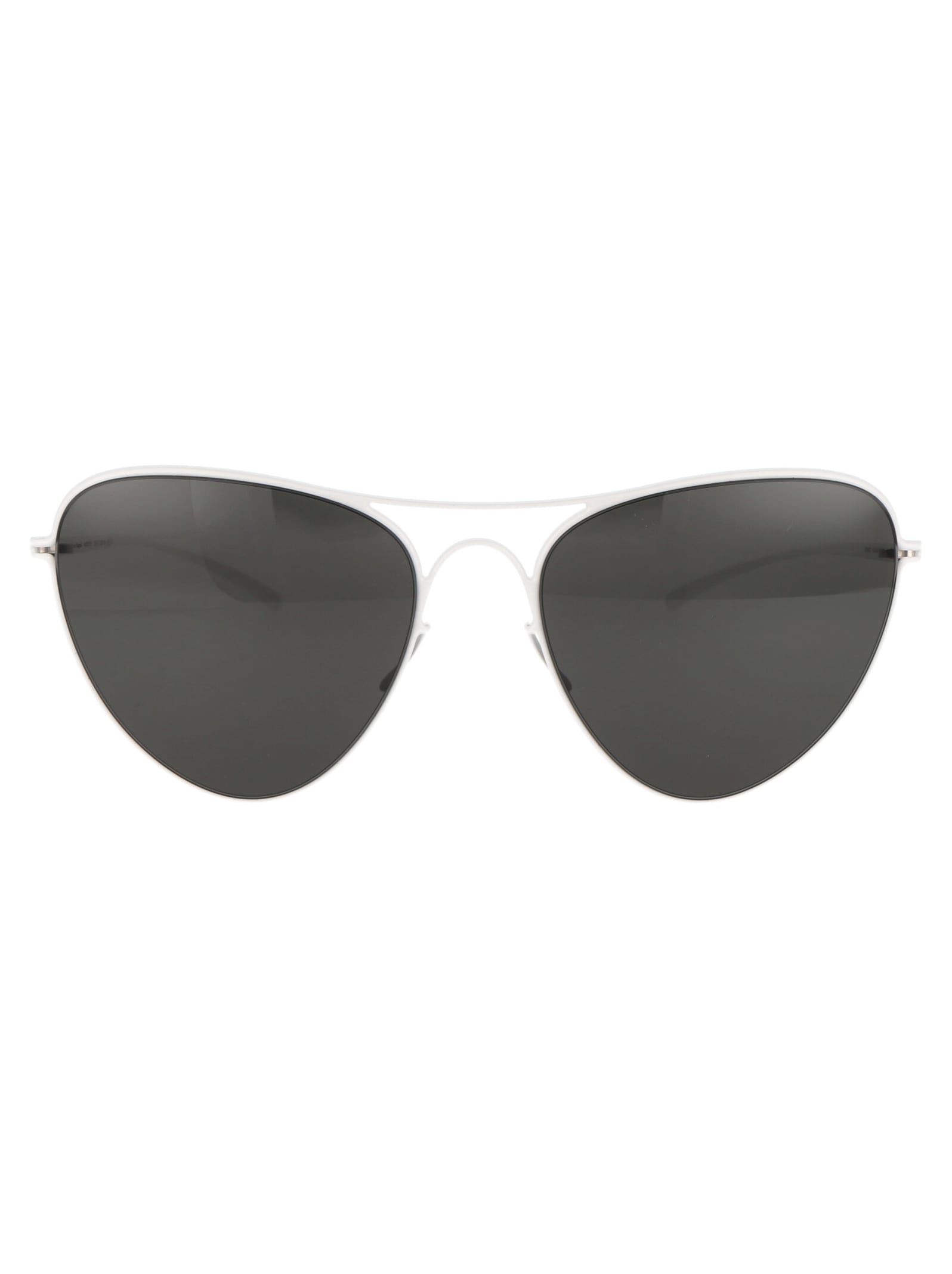 Shop Mykita Mmesse015 Sunglasses In 333 E13 White Dark Grey Solid
