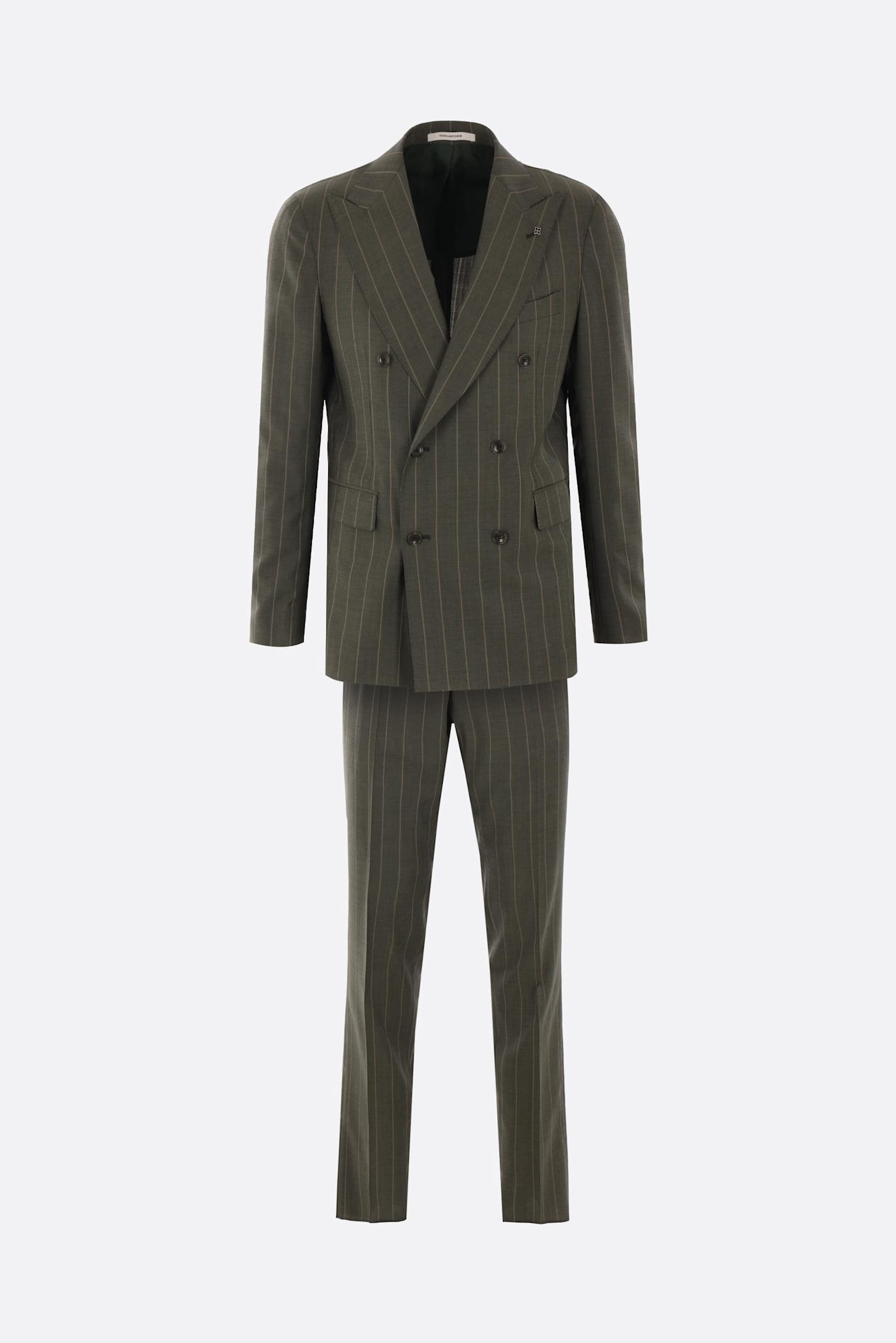 Pinstriped Wool Two-piece Suit