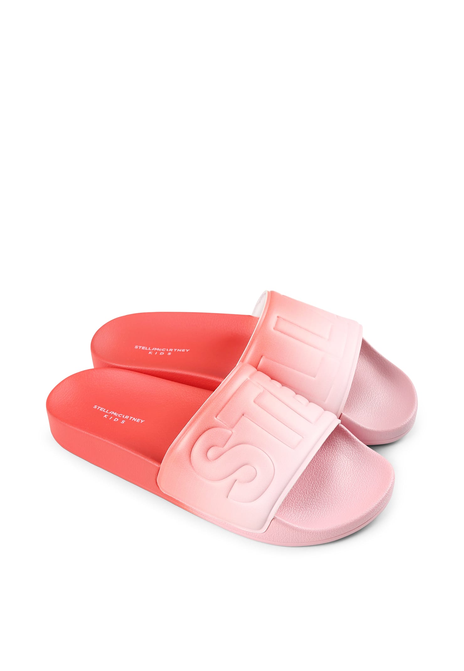 Stella Mccartney Logo Slippers In Red