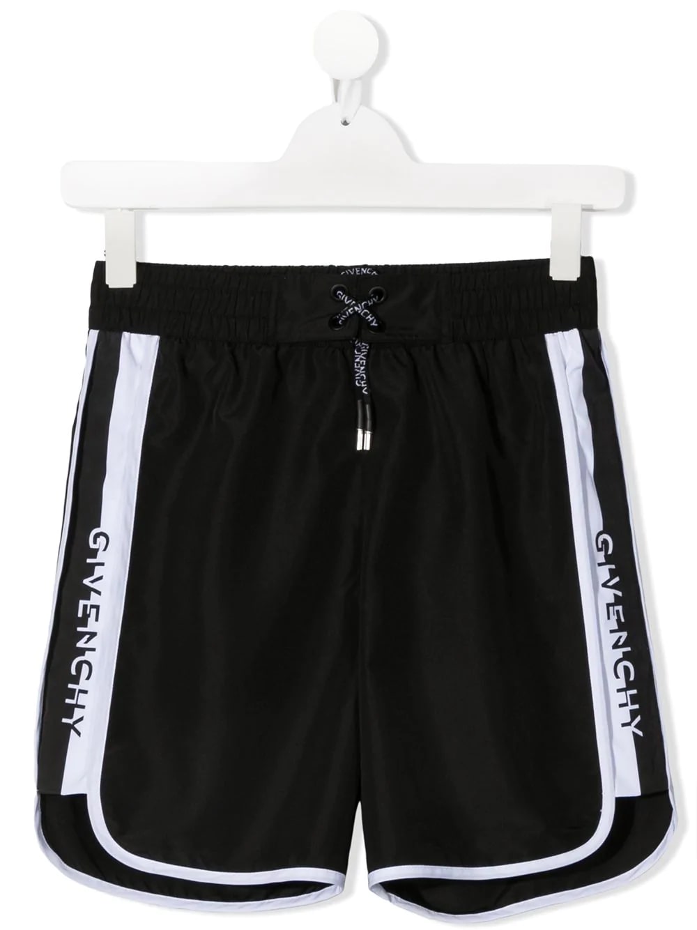 Givenchy Kid Black Swimsuit With Logoed Tapes