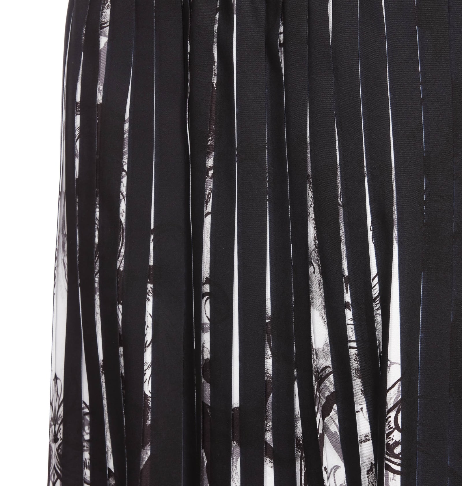 Shop Versace Jeans Couture Watercolour Couture Skirt In Black