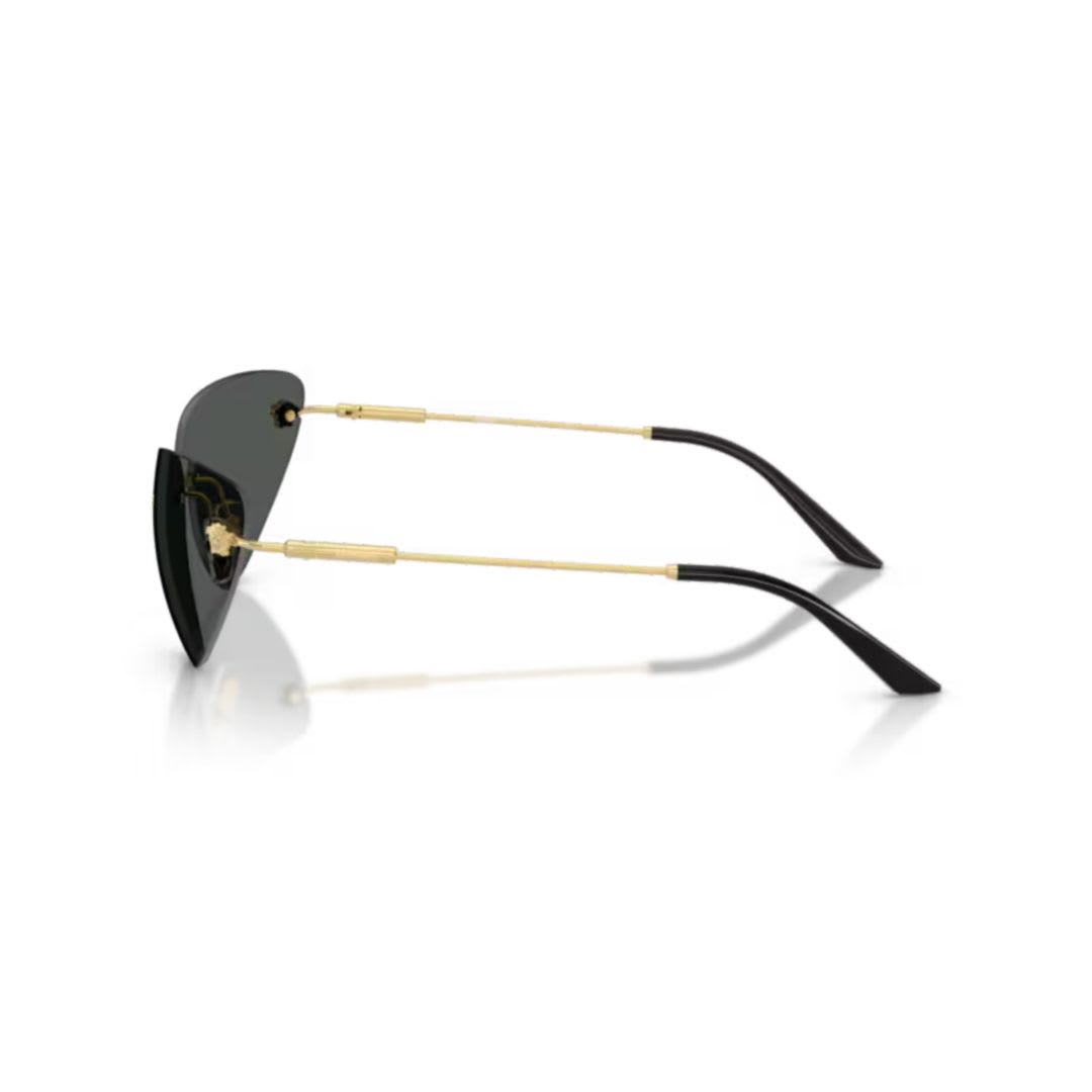 Versace 64mm Oversize Rimless Gradient Cat Eye Sunglasses In Gray