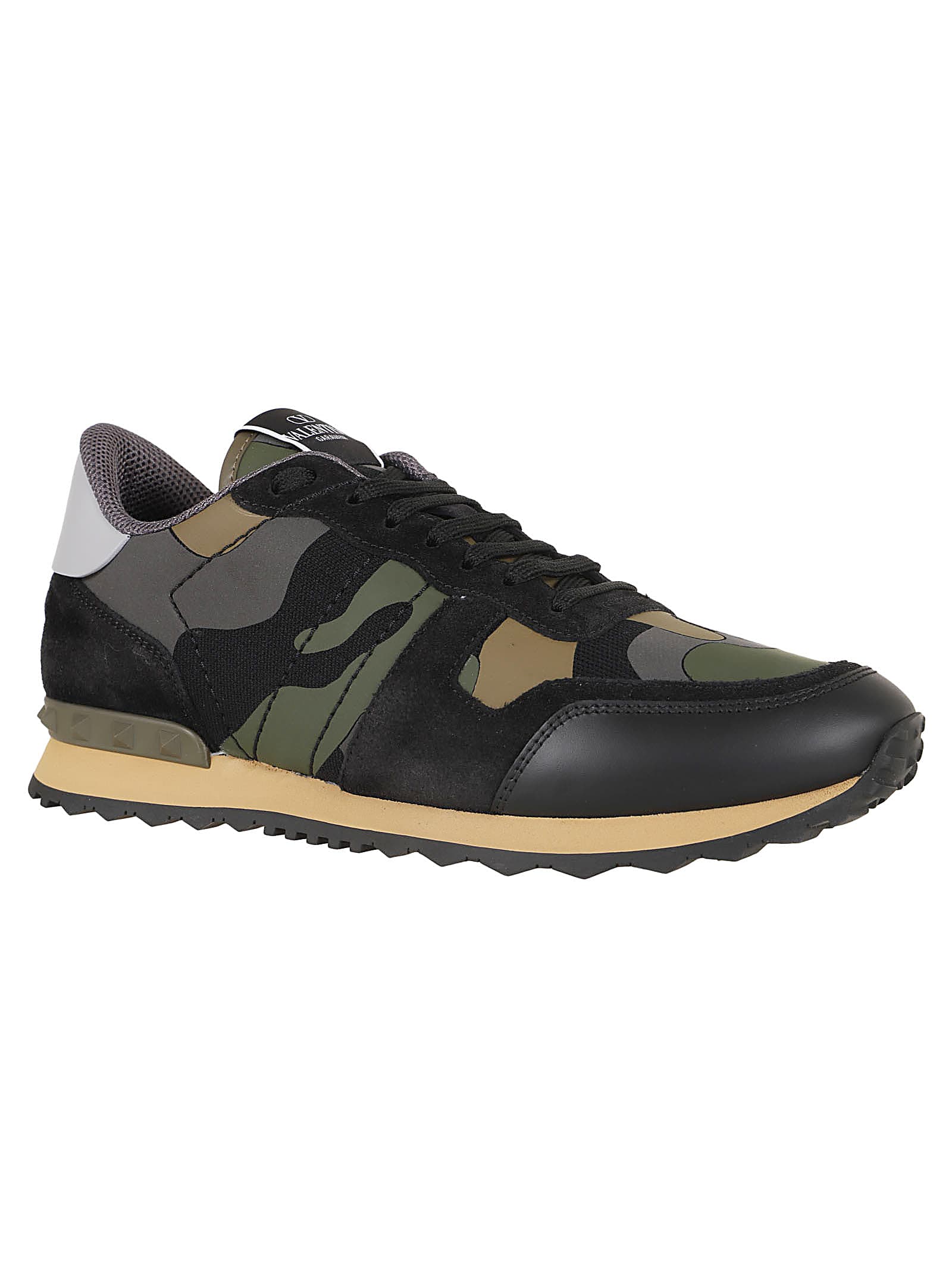 Shop Valentino Sneaker Rockrunner Camouflage In Zbl Nero Khaki Dkgrey Dan Ne Pg A Gre Ne B