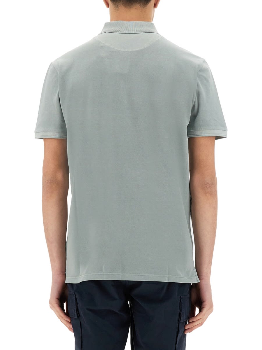 Woolrich "mackinack" Polo Shirt Short Sleeves In Green