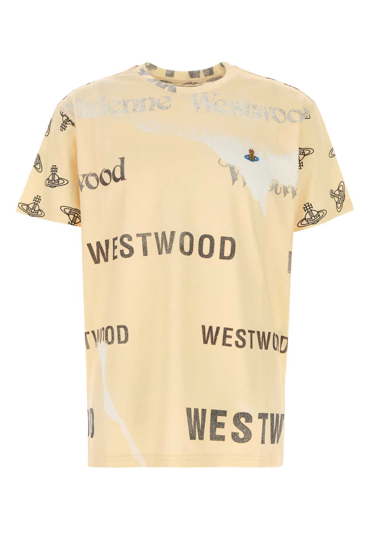 Vivienne Westwood Crew Neck Graphic Print Short Sleeves T-shirt In Neutral