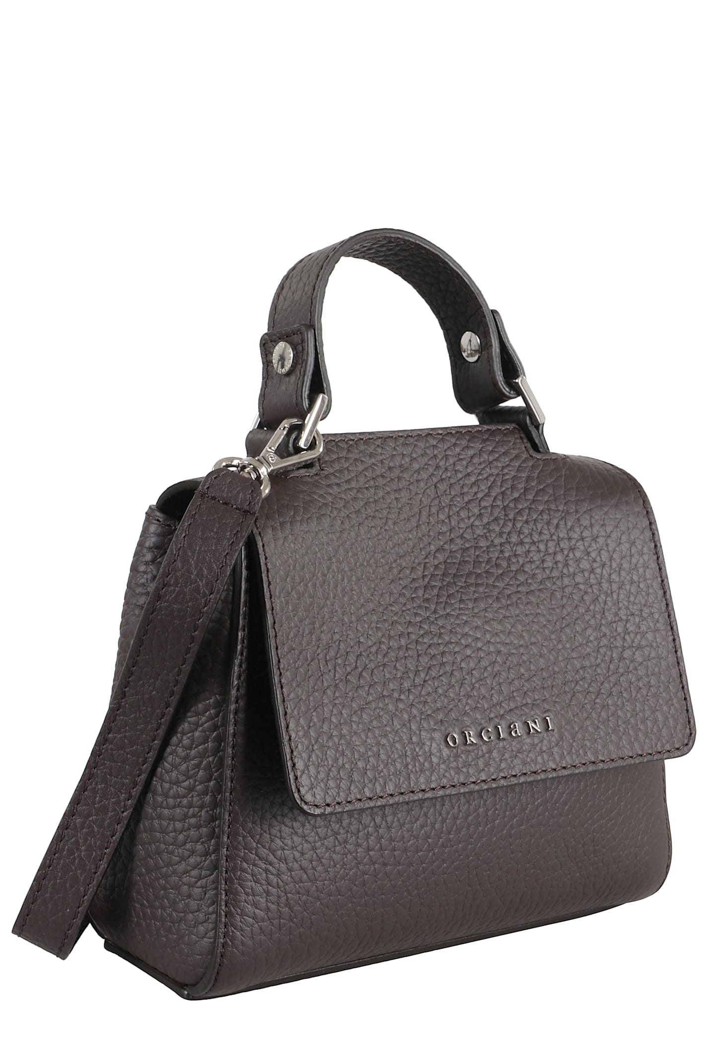Orciani Borsa Sveva Soft Mini A Mano In Brown