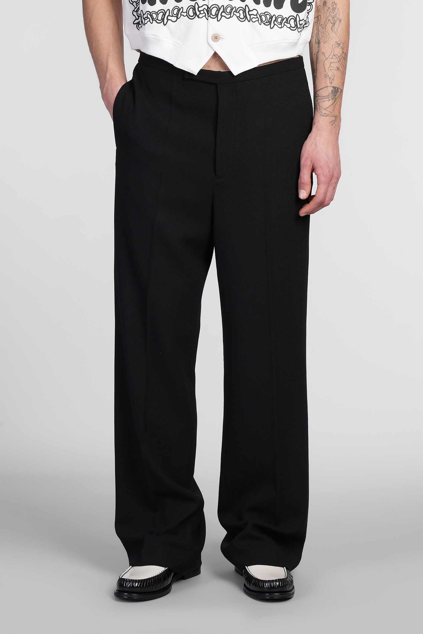 Magliano Pants In Black Wool In Black