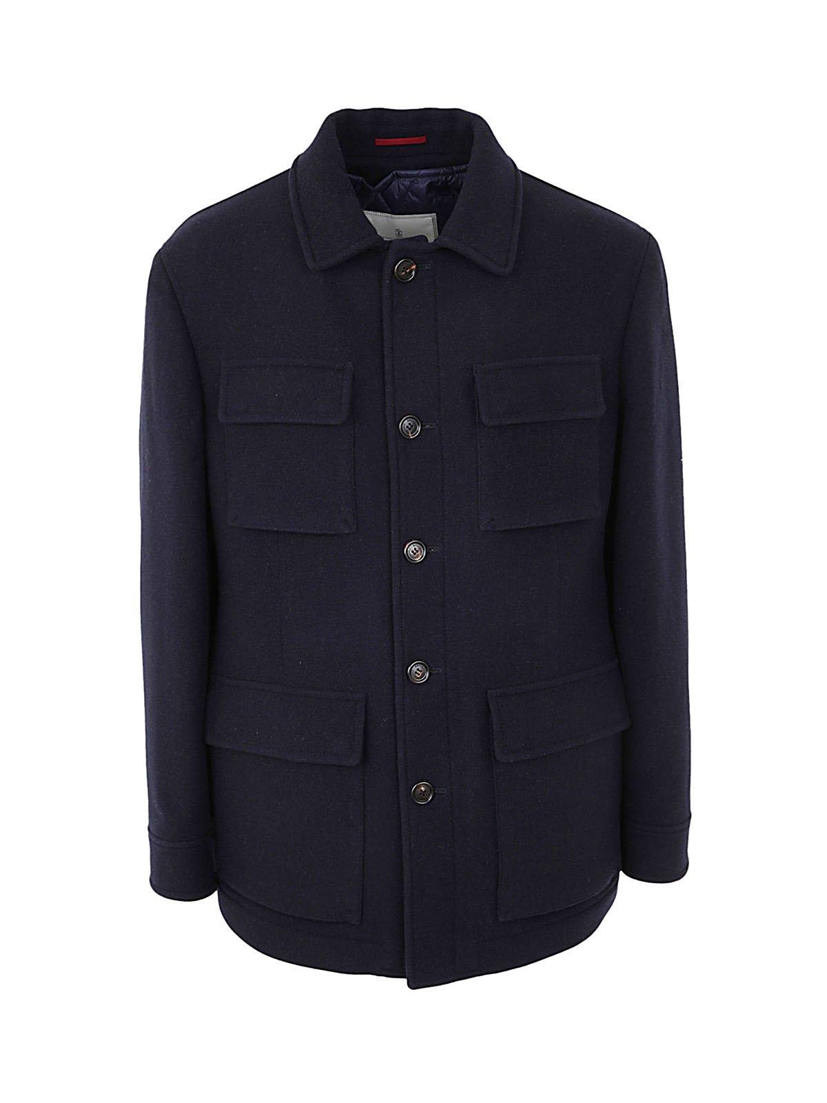 Brunello Cucinelli Pocket Patch Single-breasted Coat