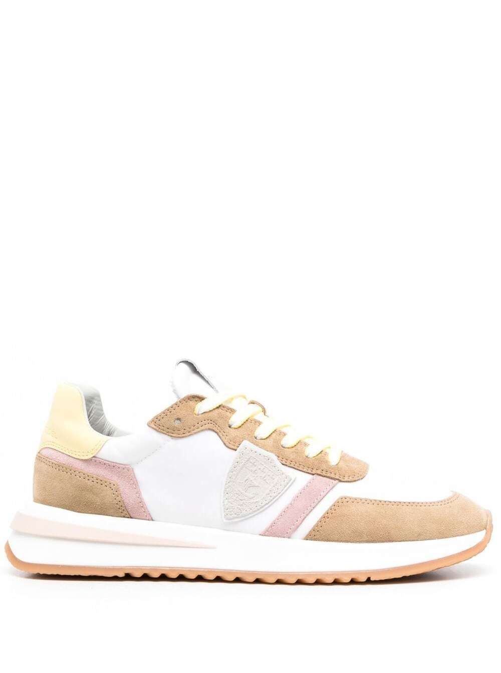 Tropez Color Block Leather And Nylon Sneakers With Logo Philippe Model Woman