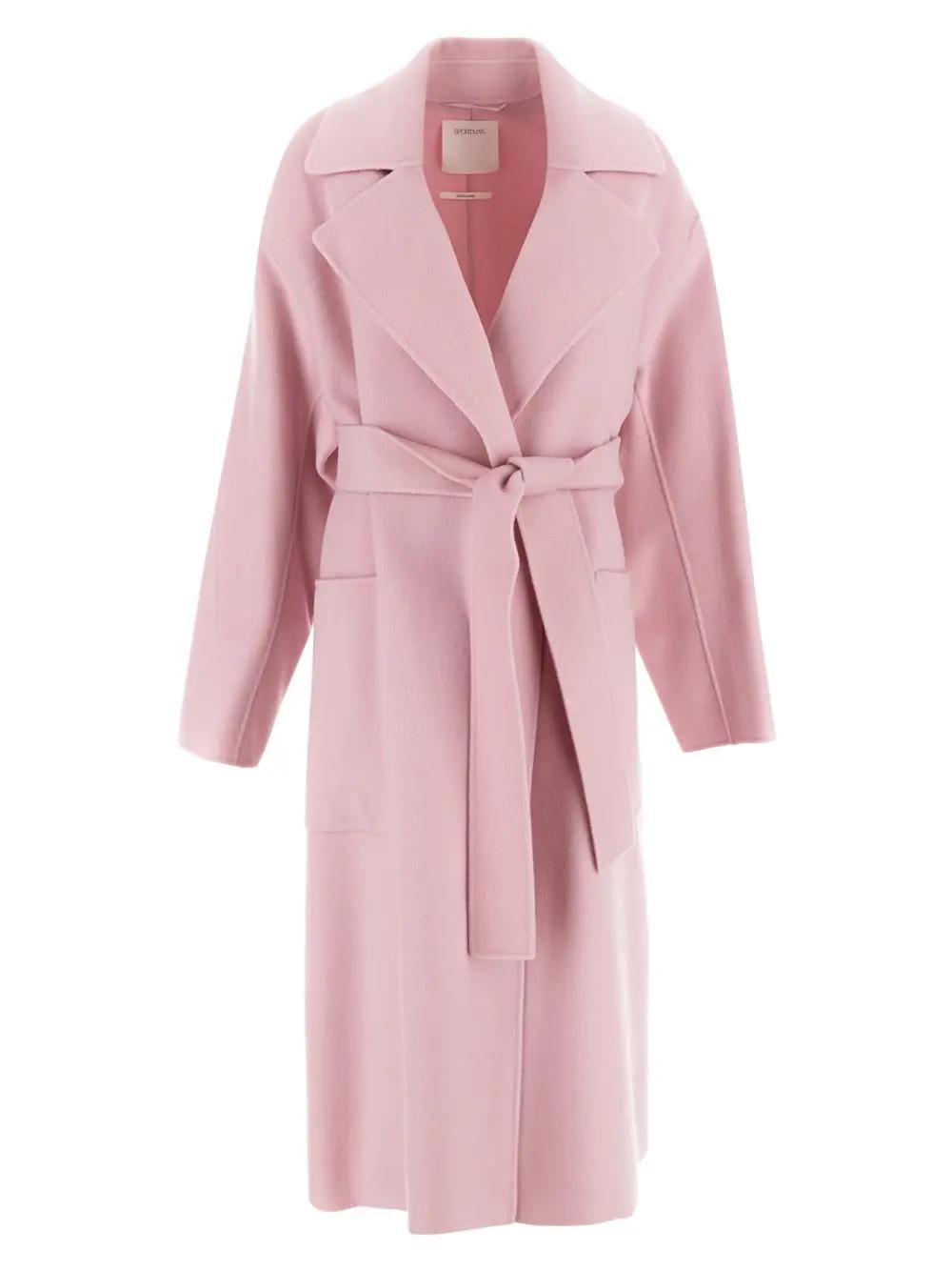 Shop Sportmax Polka Coat In Pink