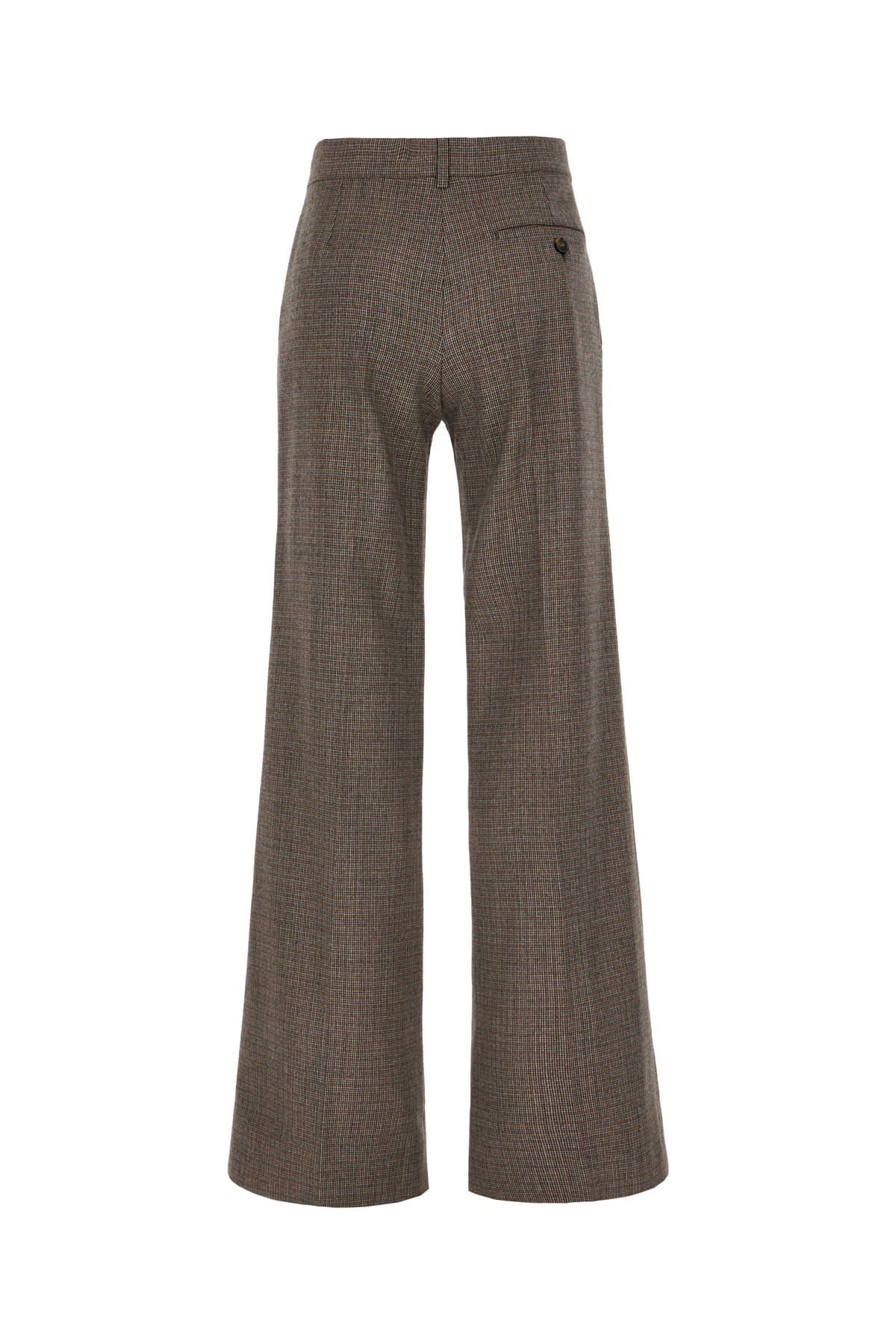 Shop Stella Mccartney Embroidered Wool Pants In Caramel Grey