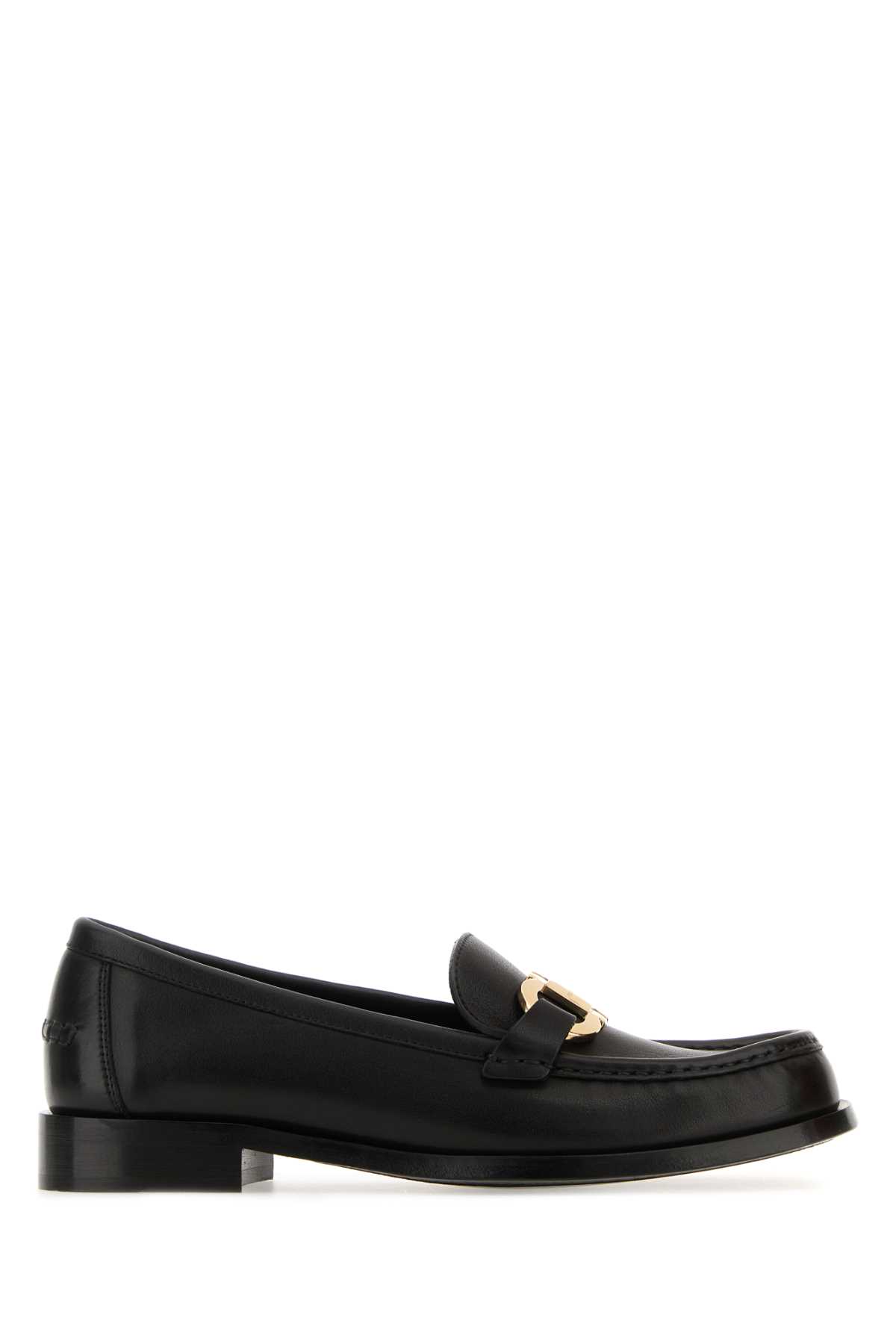 Shop Ferragamo Black Leather Maryan Loafers In Neroneronero