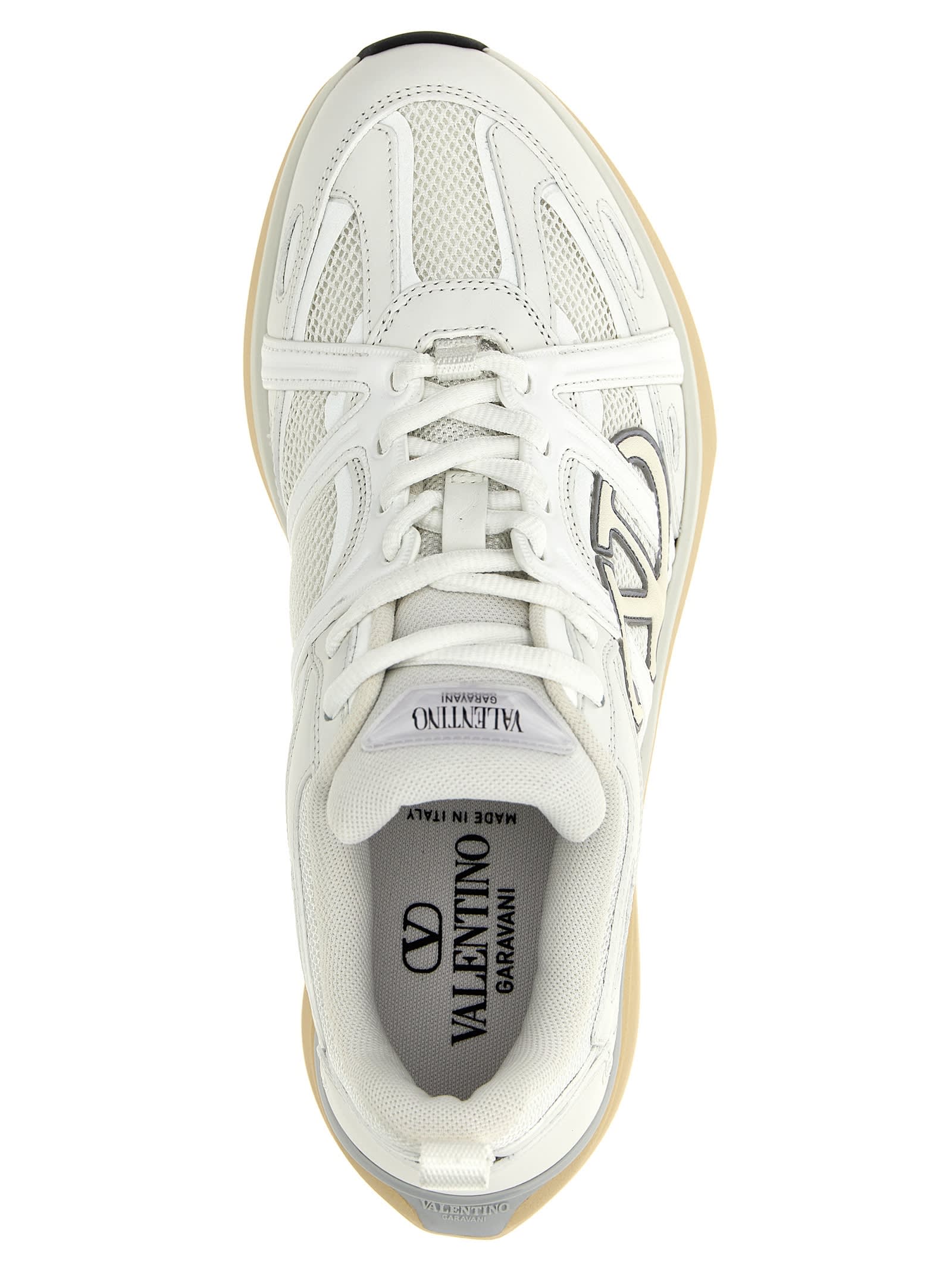 Shop Valentino Garavani Vlogo Easyjog Sneakers In White