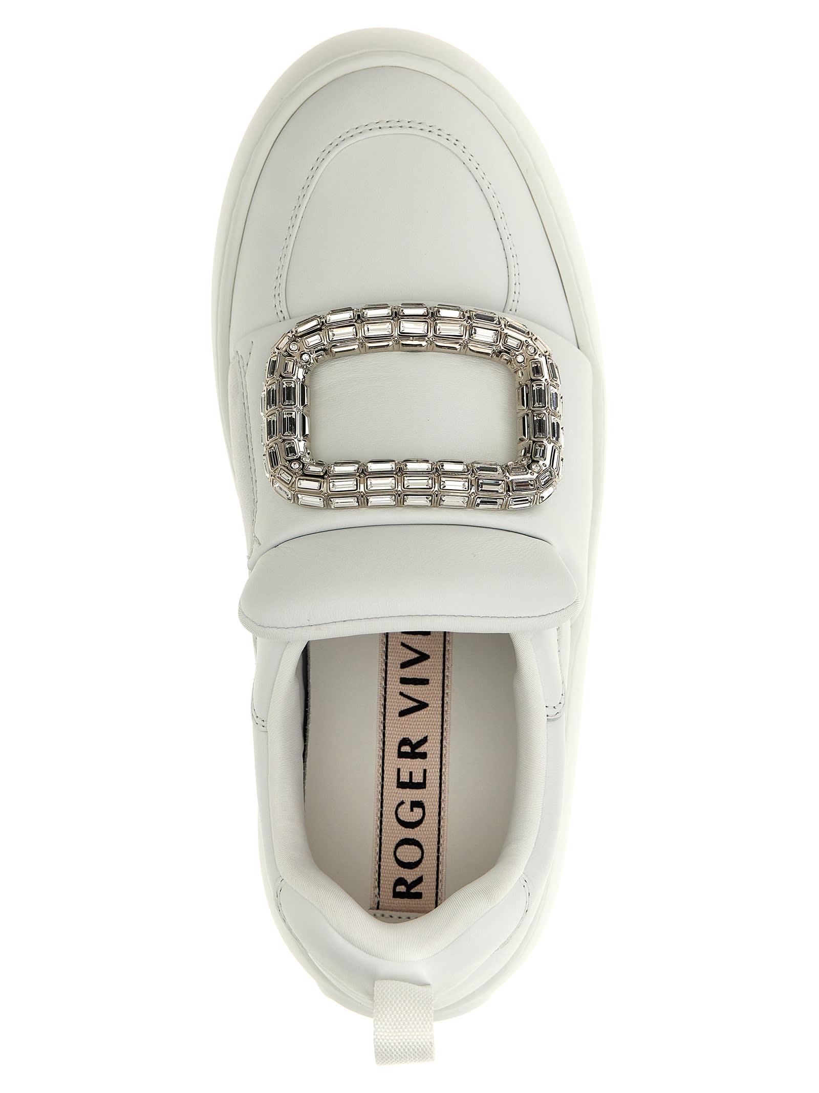Roger Vivier Viv Up Sneakers In White