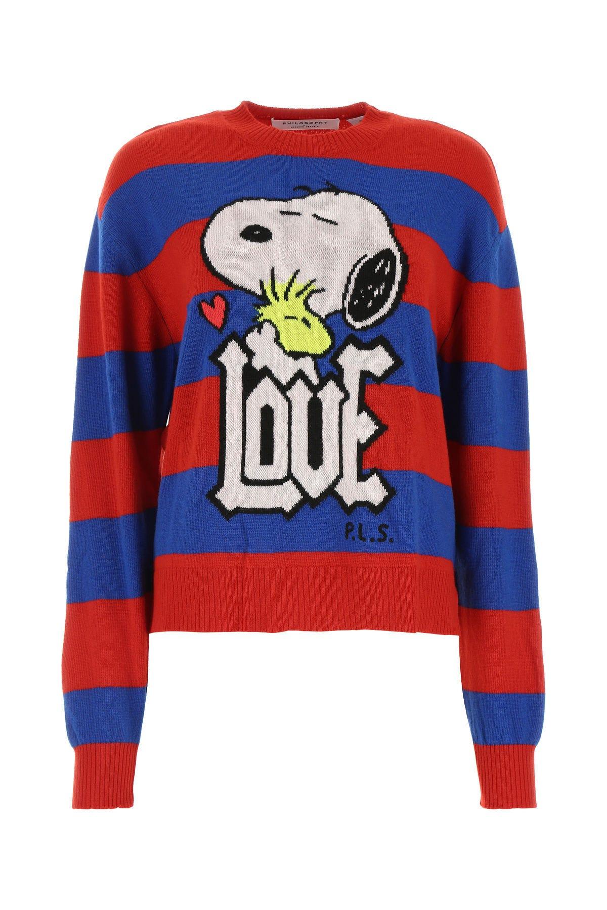 PHILOSOPHY DI LORENZO SERAFINI MULTICOLOR WOOL BLEND SWEATER