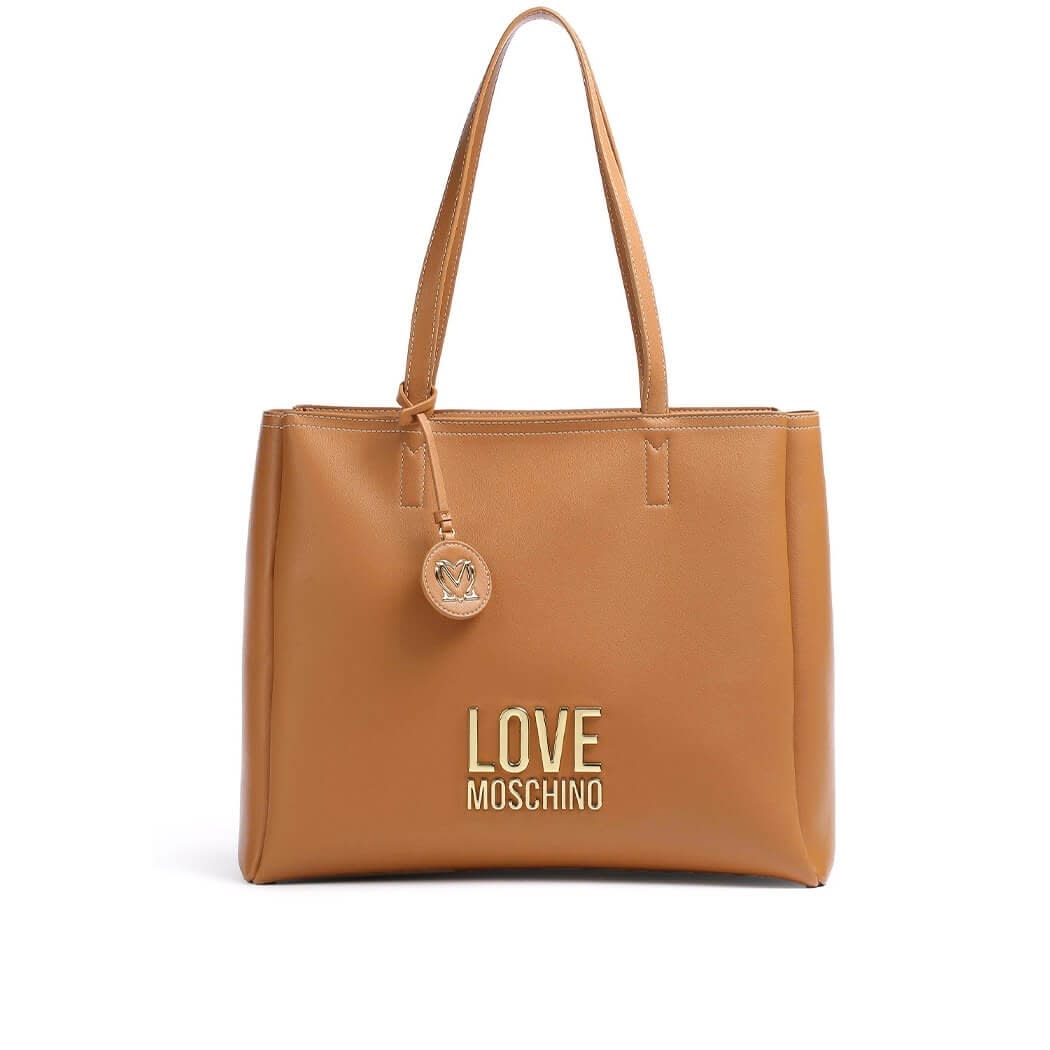 Love Moschino Bonded Light Brown Gold Shopping Bag