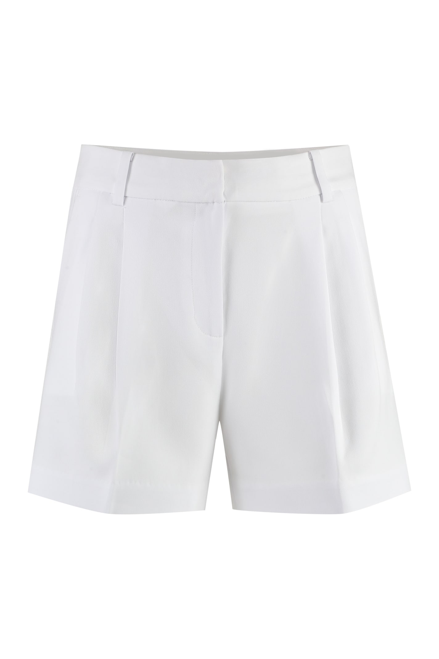 Shop Michael Michael Kors Crêpe Bermuda In White