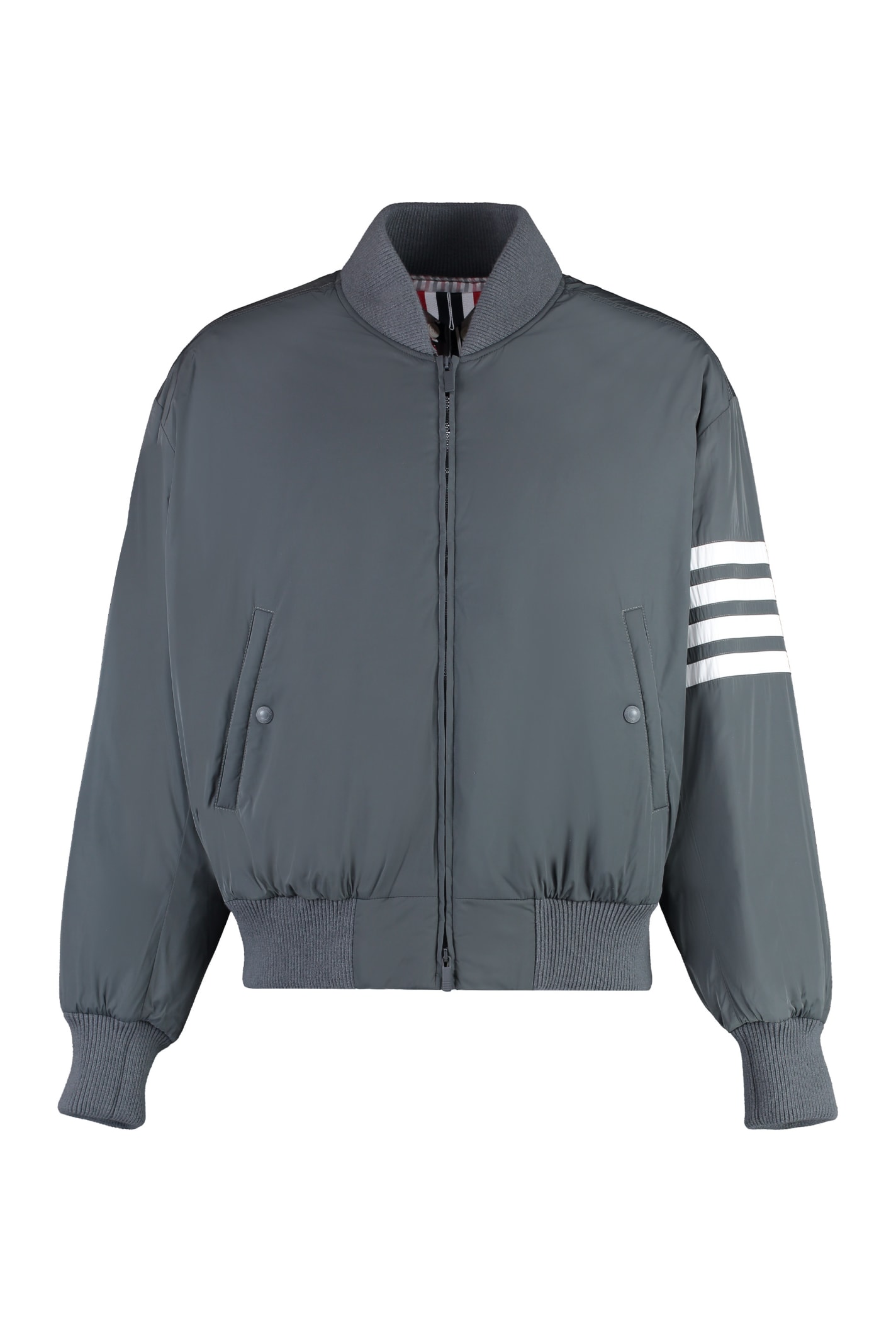 THOM BROWNE BOMBER JACKET IN TECHNICAL FABRIC