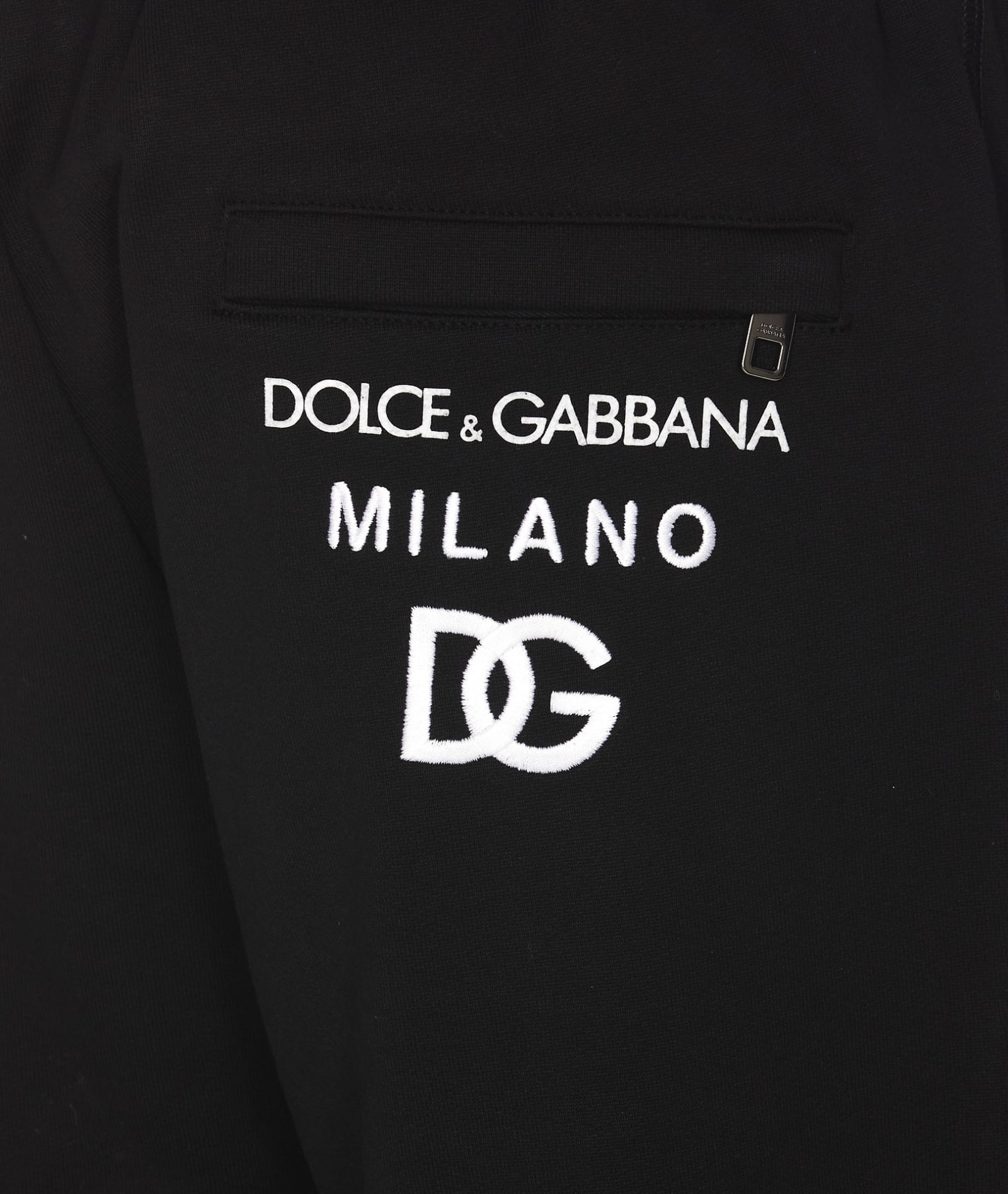 Shop Dolce & Gabbana Logo Track Pants In Black