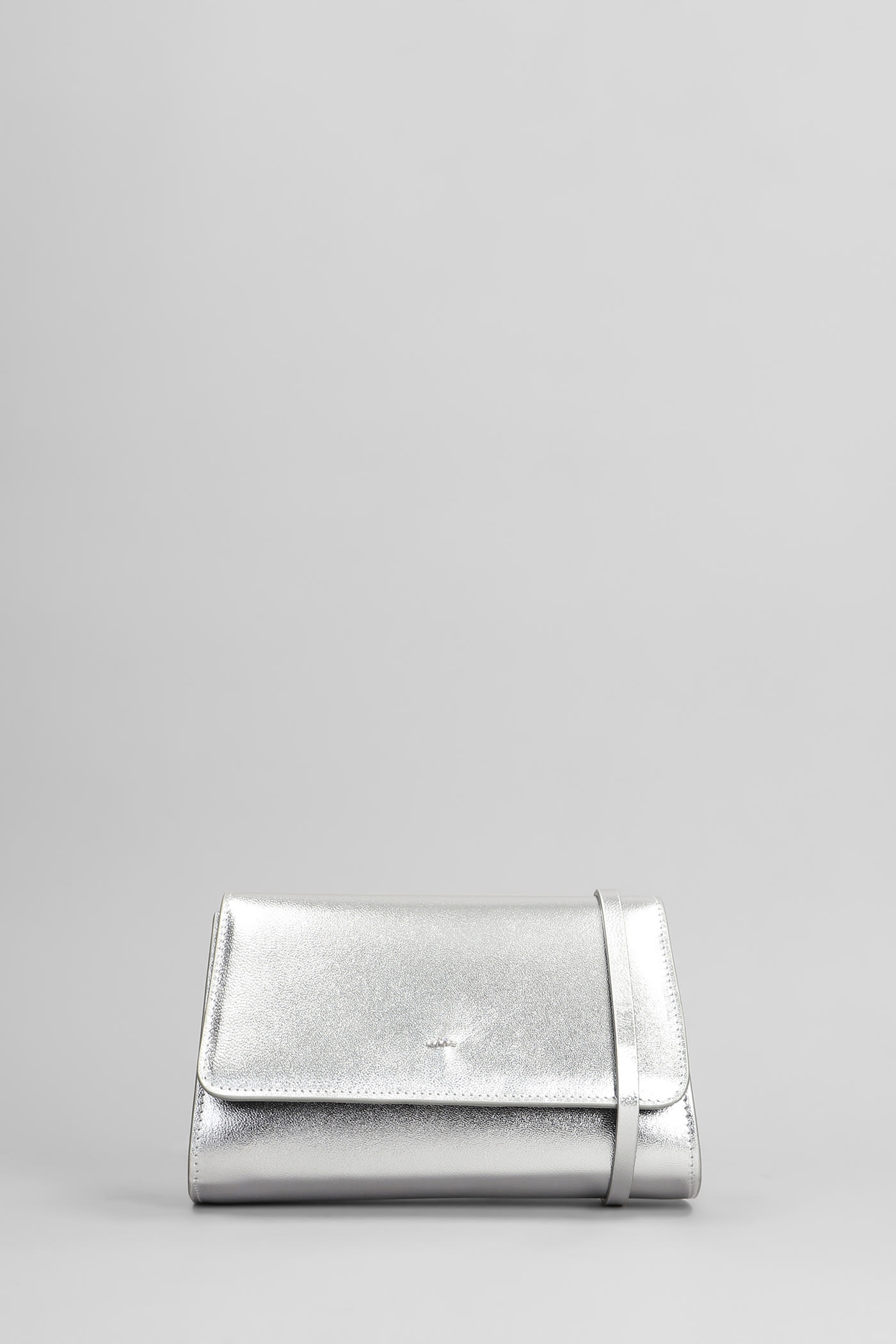 Cleopatra Clutch In Silver Leather