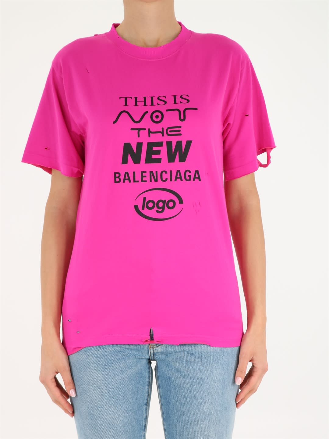 Balenciaga Fuchsia This Is Not T-shirt