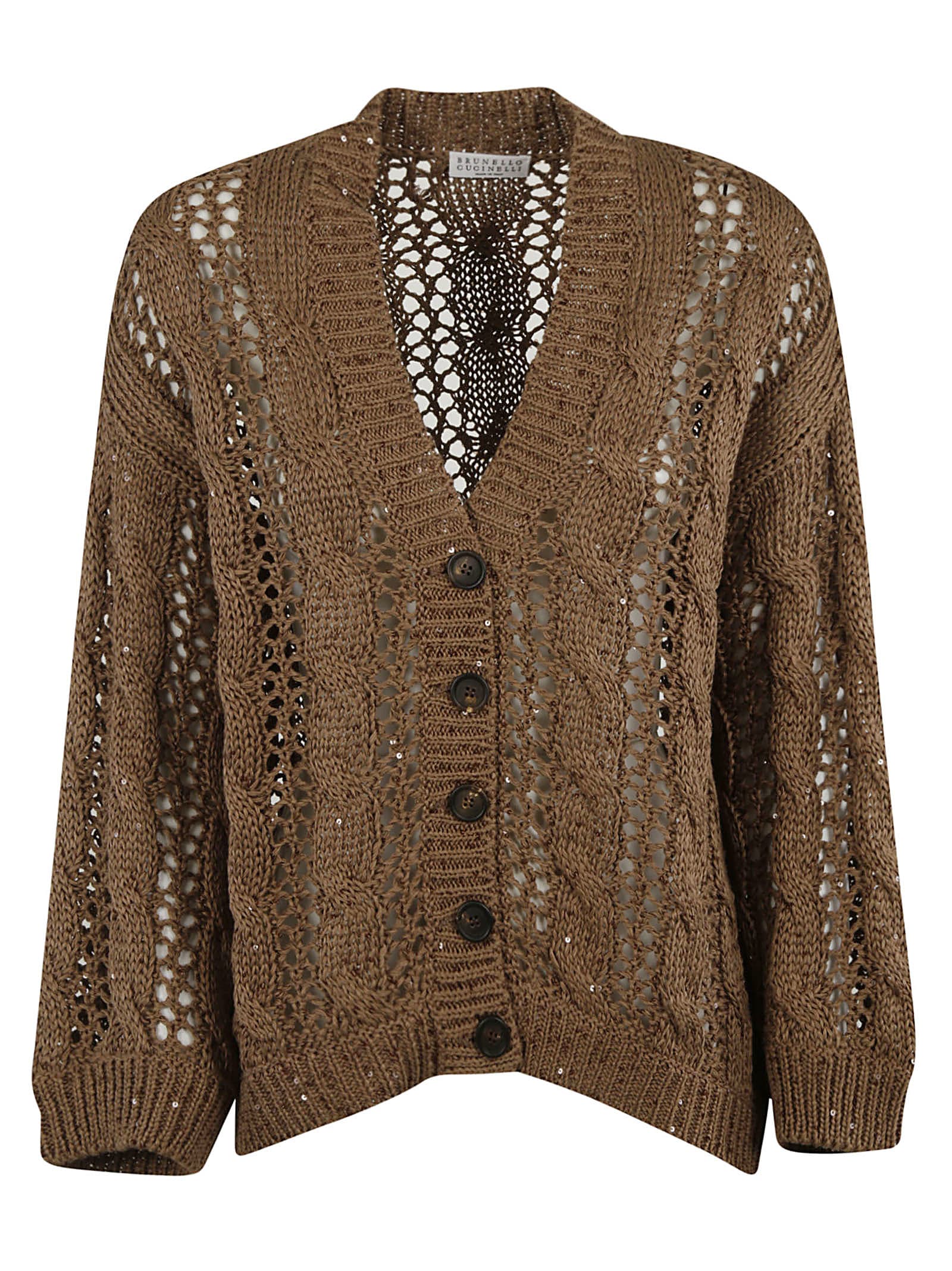 BRUNELLO CUCINELLI RIBBED KNIT BUTTONED CARDIGAN,M70310316 .C9416