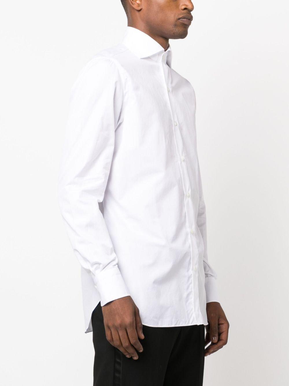 Finamore 1925 Finamore Classic White Cotton Shirt With Traditional Collar